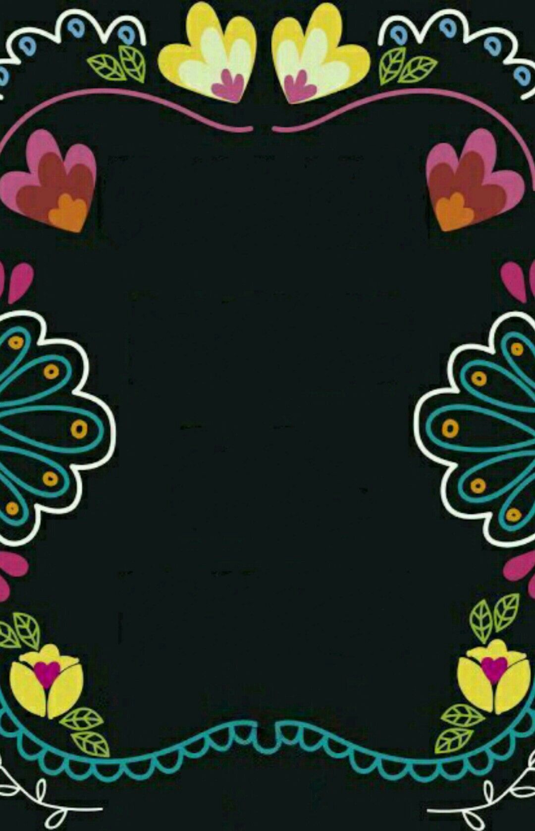 Fiori e cuori messicani colorati, 1080x1675 Verticale, Mobile