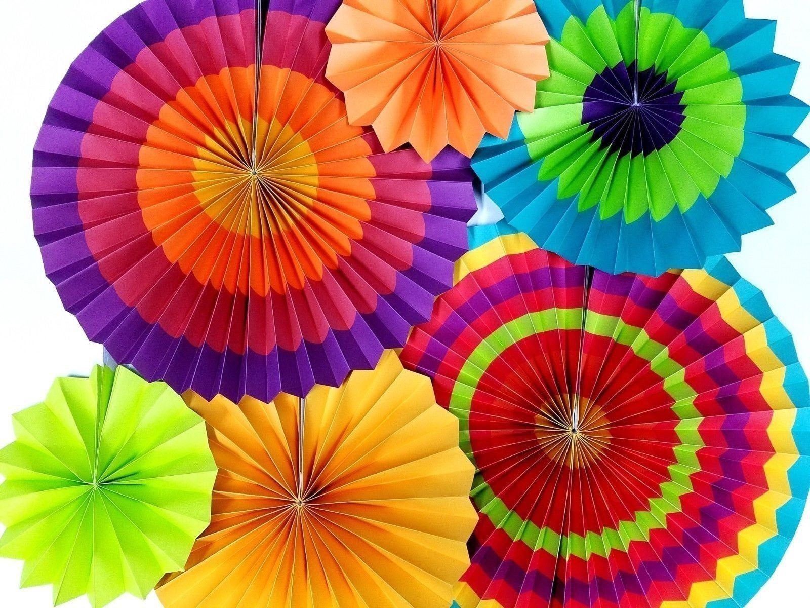 Ventagli di carta colorati fiesta, 1600x1200 HD Ready, Desktop
