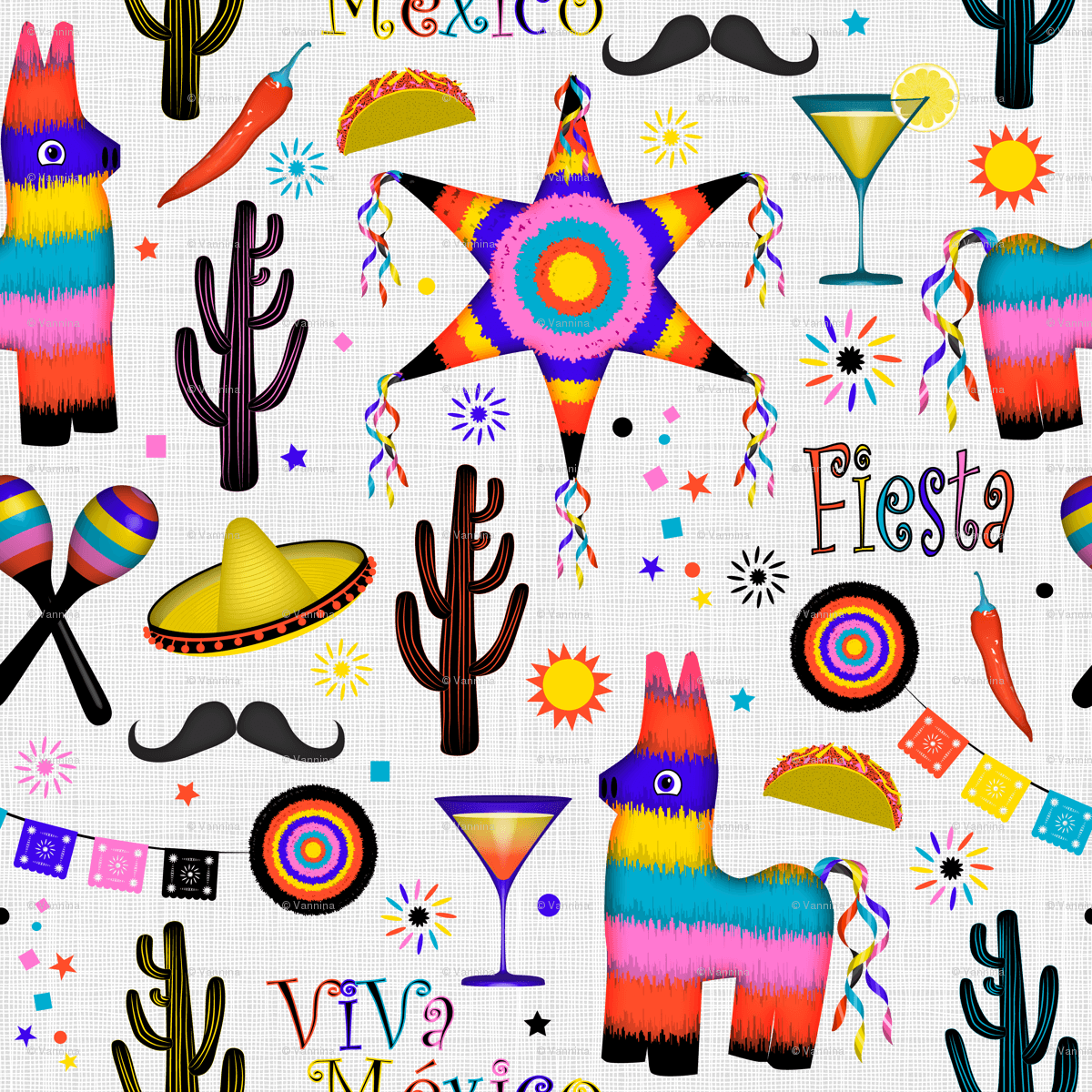 Piñata cactus sombrero pattern messicano, 1200x1200 HD, MacBook Air