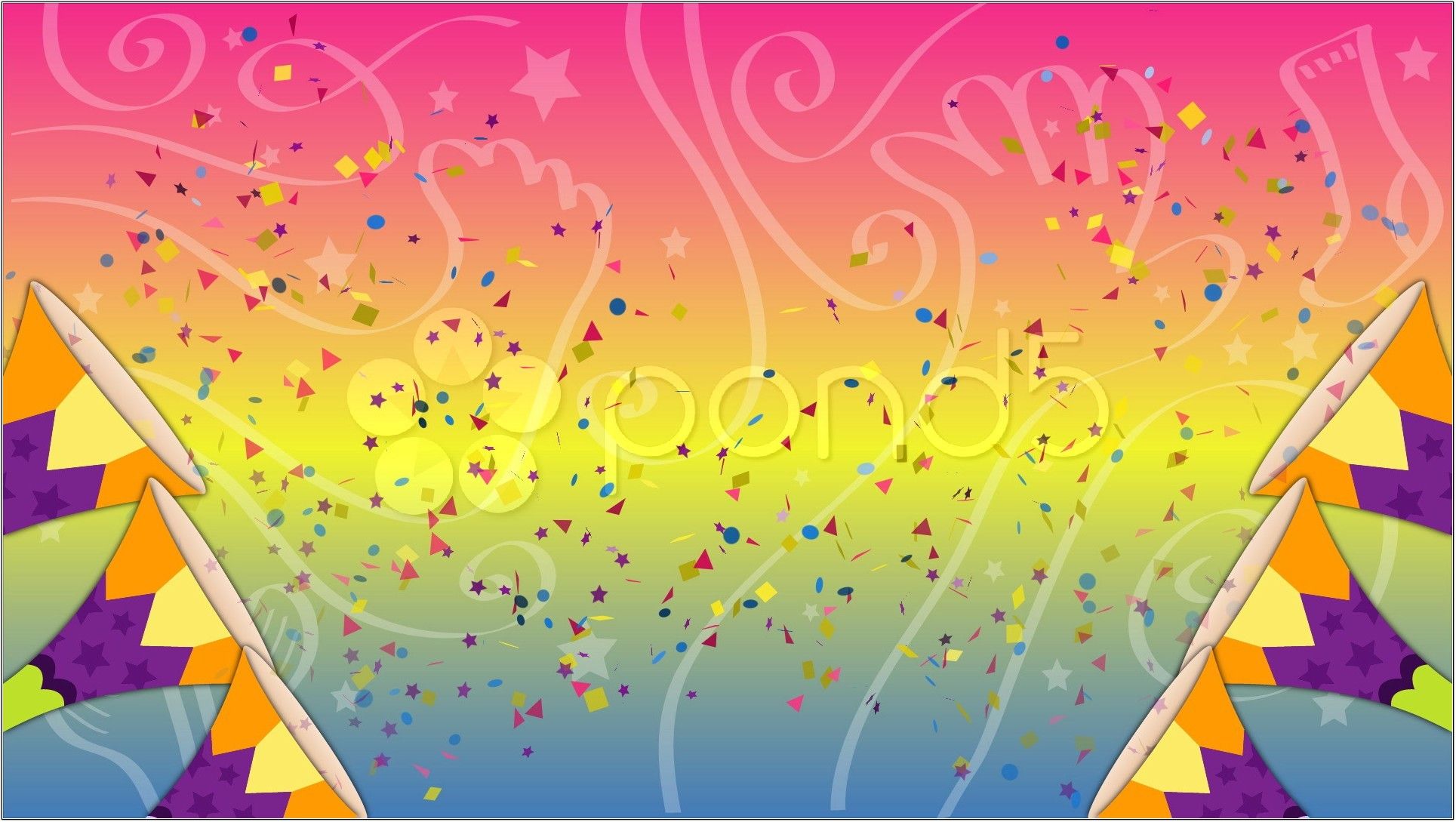 Sfondo festivo arcobaleno con coriandoli, 1929x1089 Full HD 1080p, PC Desktop
