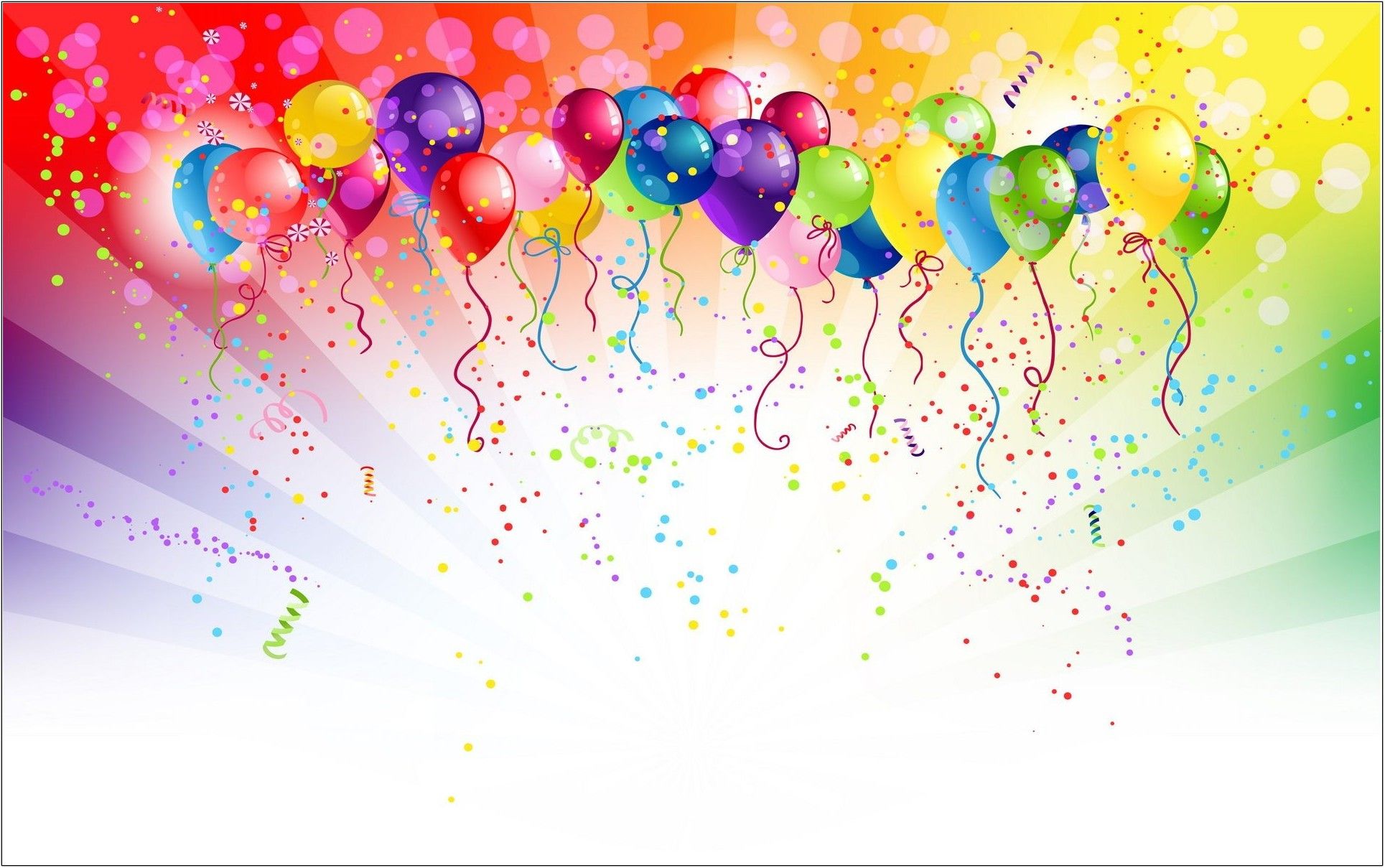 Palloncini colorati e coriandoli festa, 1929x1209 WUXGA, iMac