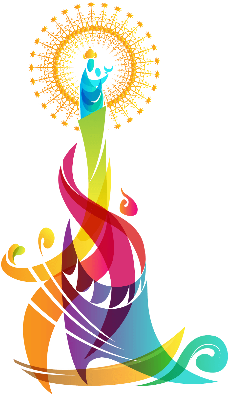 Figura astratta arcobaleno festiva, 923x1600 Full HD Verticale, Smartphone
