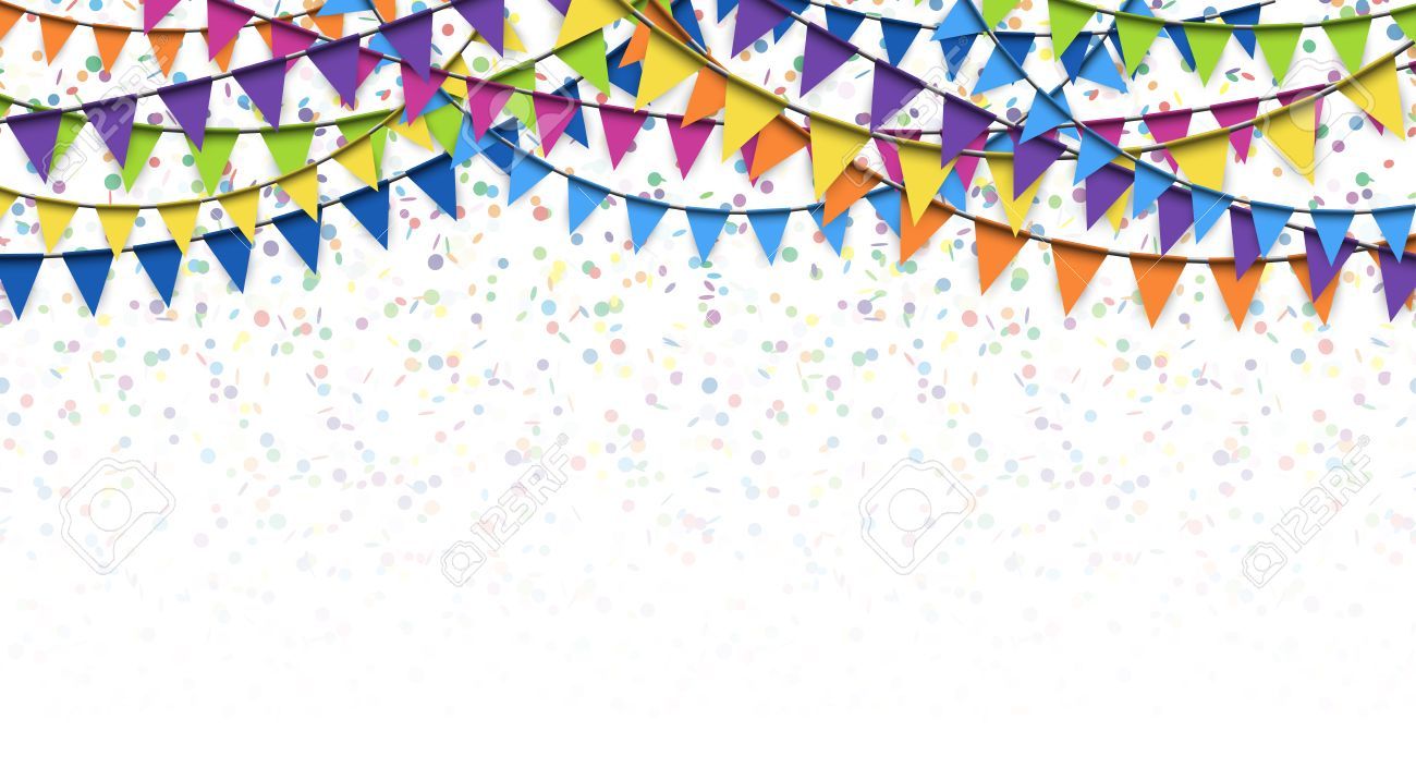 Bandierine colorate e coriandoli festa, 1300x716 HD, Desktop