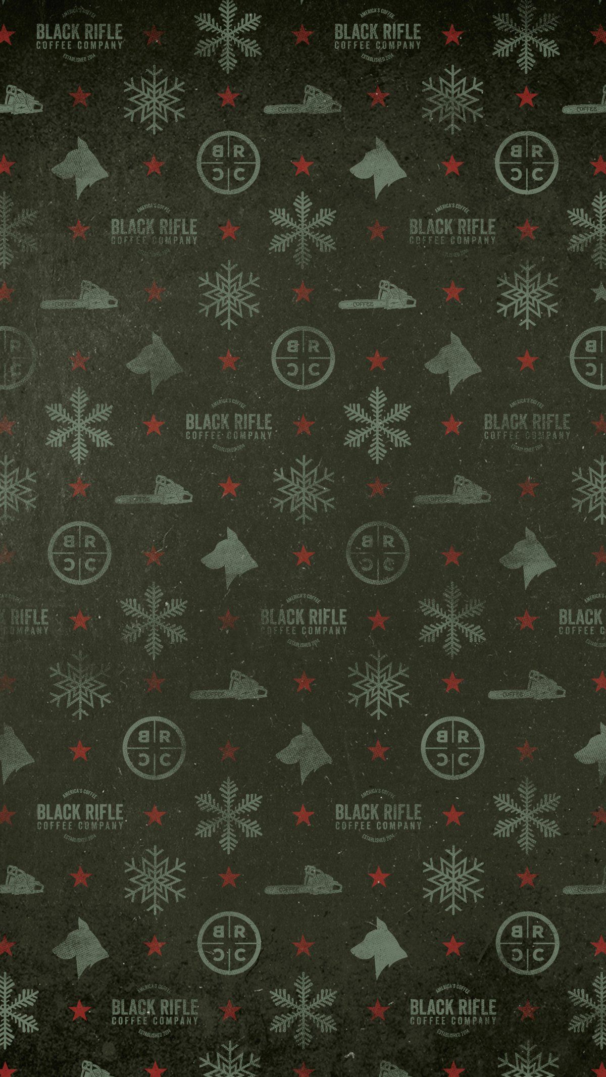 Pattern loghi Black Rifle Coffee, 1200x2133 Verticale, Telefono
