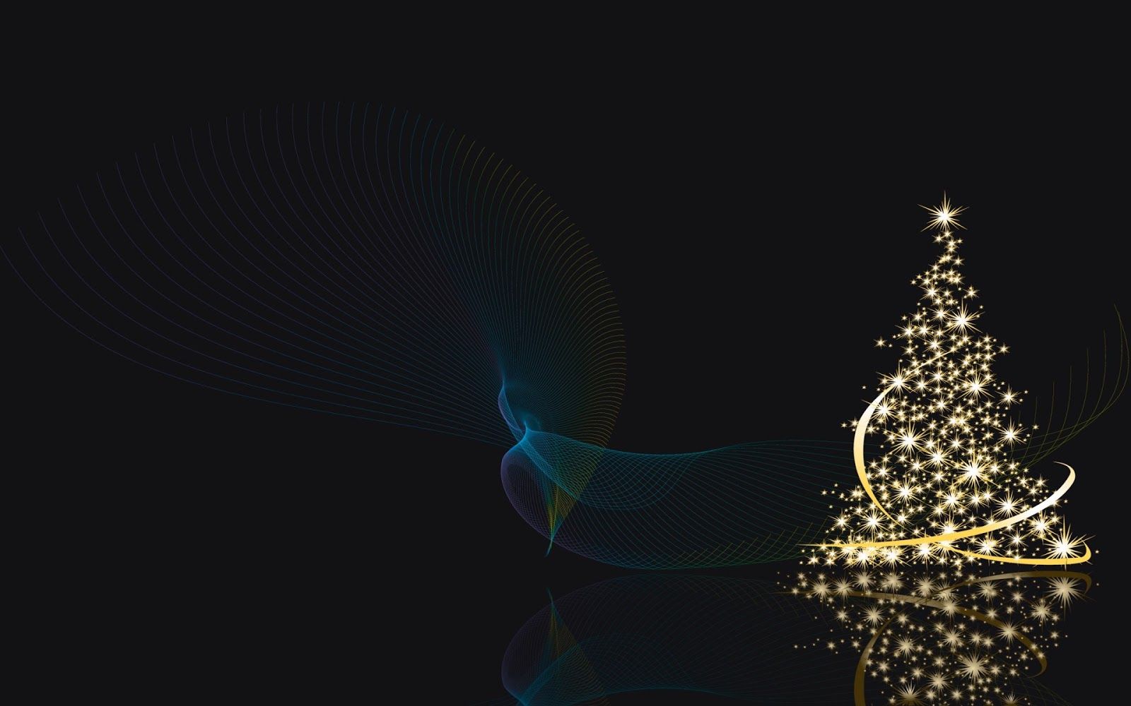 Albero di Natale luminoso dorato, 1600x1000 900p, Desktop