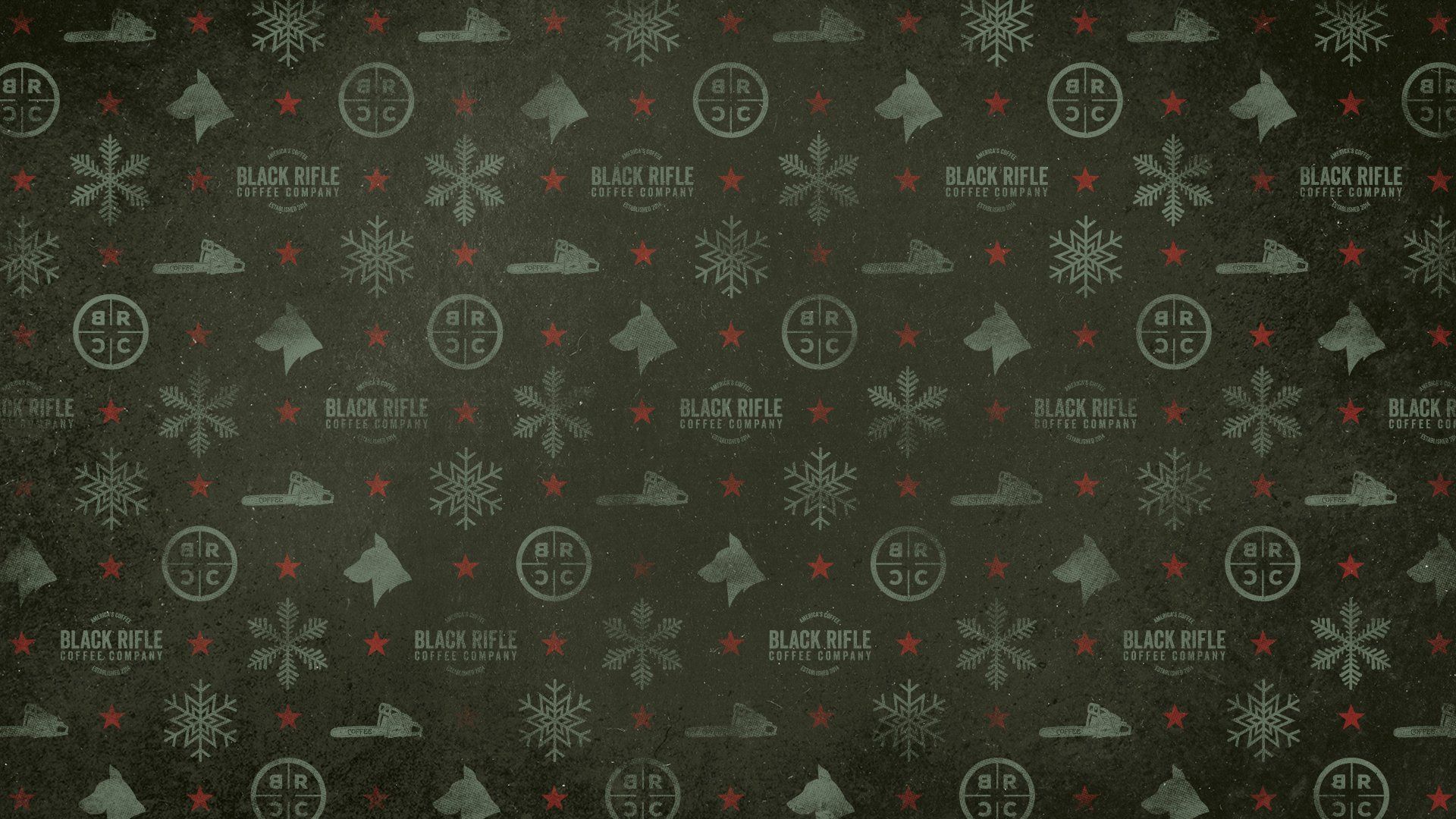 Black Rifle Coffee pattern natalizio, 1920x1080 Full HD, PC
