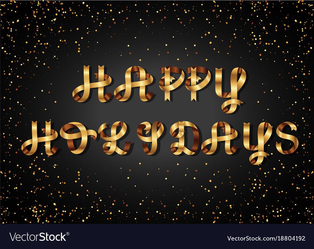 Scritta Happy Holidays dorata nera, 1000x792 HD, PC Desktop