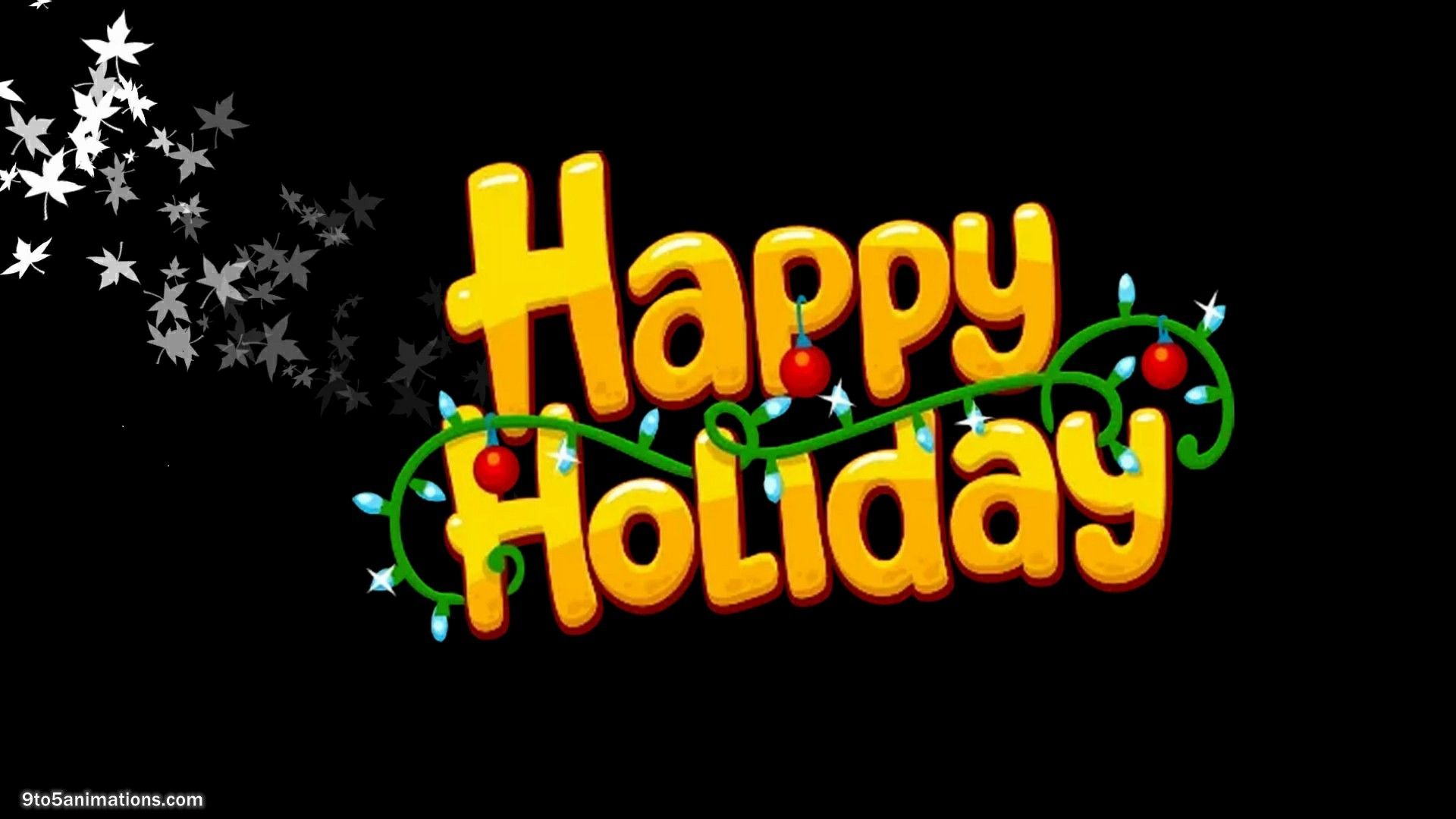 Happy Holiday testo dorato natalizio, 1920x1080 1080p, PC Desktop