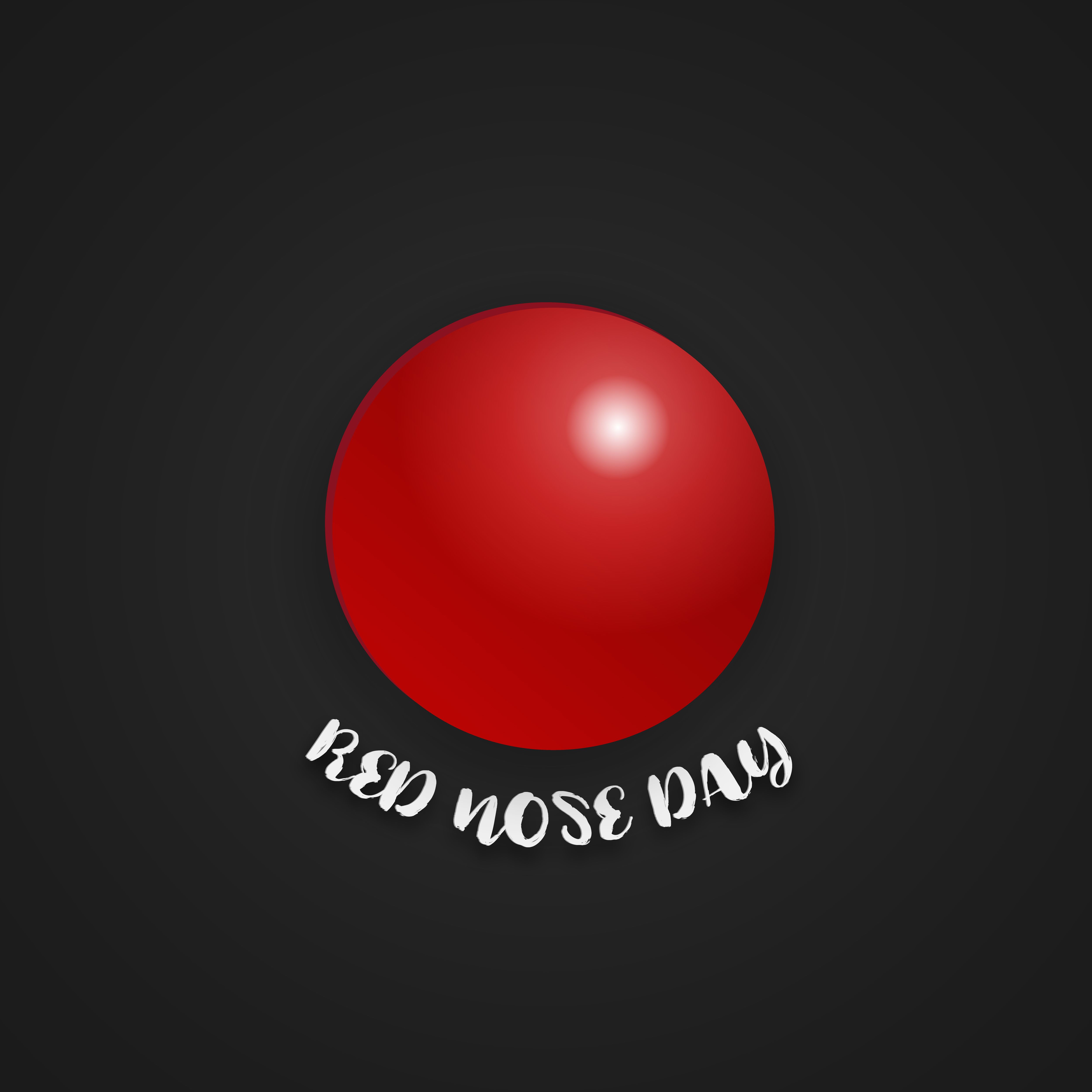 Naso rosso su sfondo nero, 5000x5000 Ultra HD, Monitor 4K