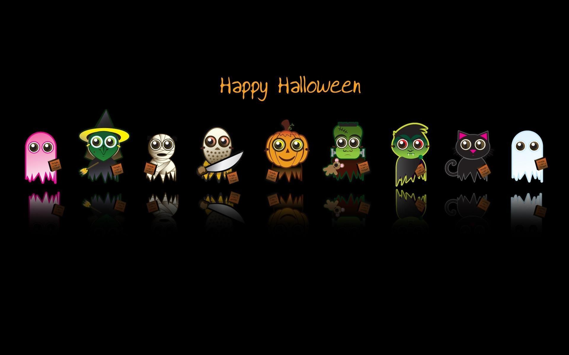 Personaggi Halloween cartoon nero, 1920x1200 Full HD+, Desktop