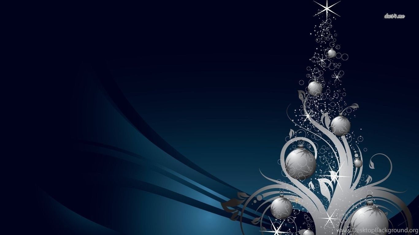 Albero di Natale astratto blu argento, 1366x768 HD, Desktop