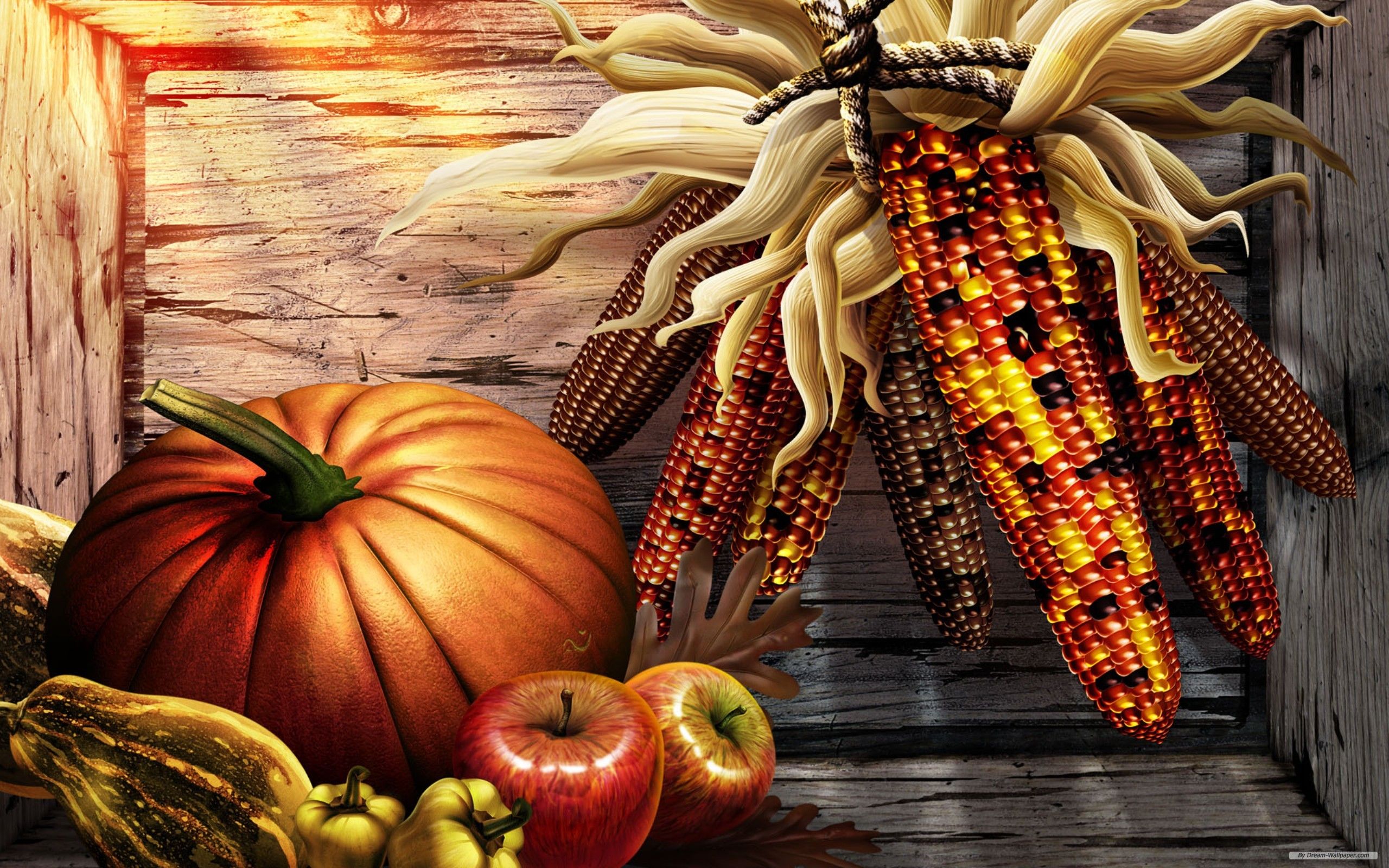 Zucca e pannocchie autunnali, 2560x1600 WQXGA, PC