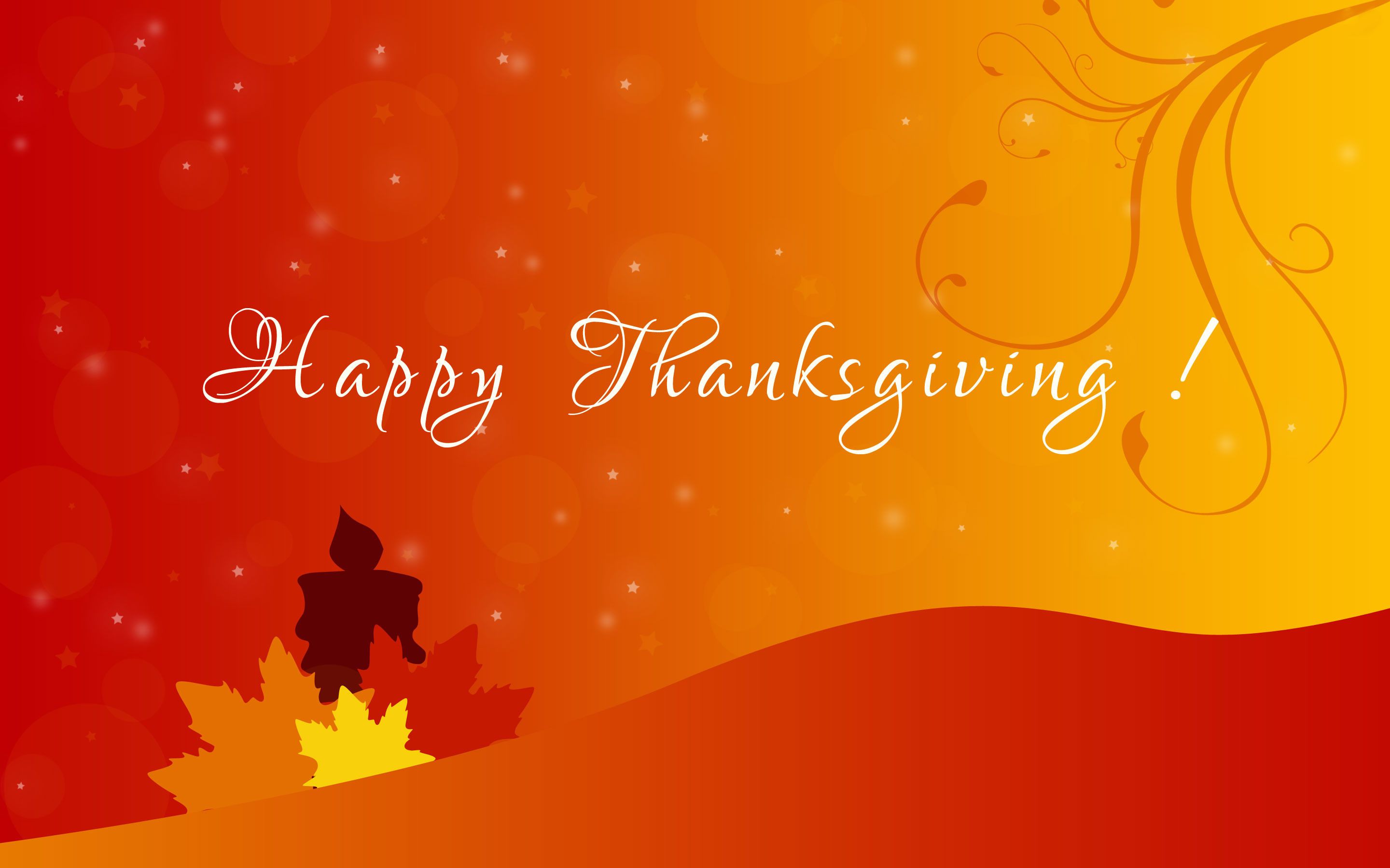 Happy Thanksgiving foglie autunnali rosso, 2880x1800 2K+, Laptop