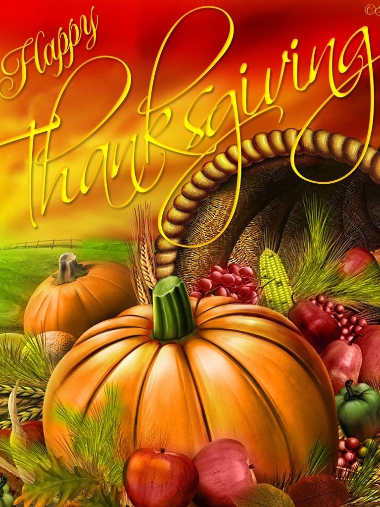 Zucca e cornucopia Ringraziamento, 768x1024 Full HD Verticale, iPhone