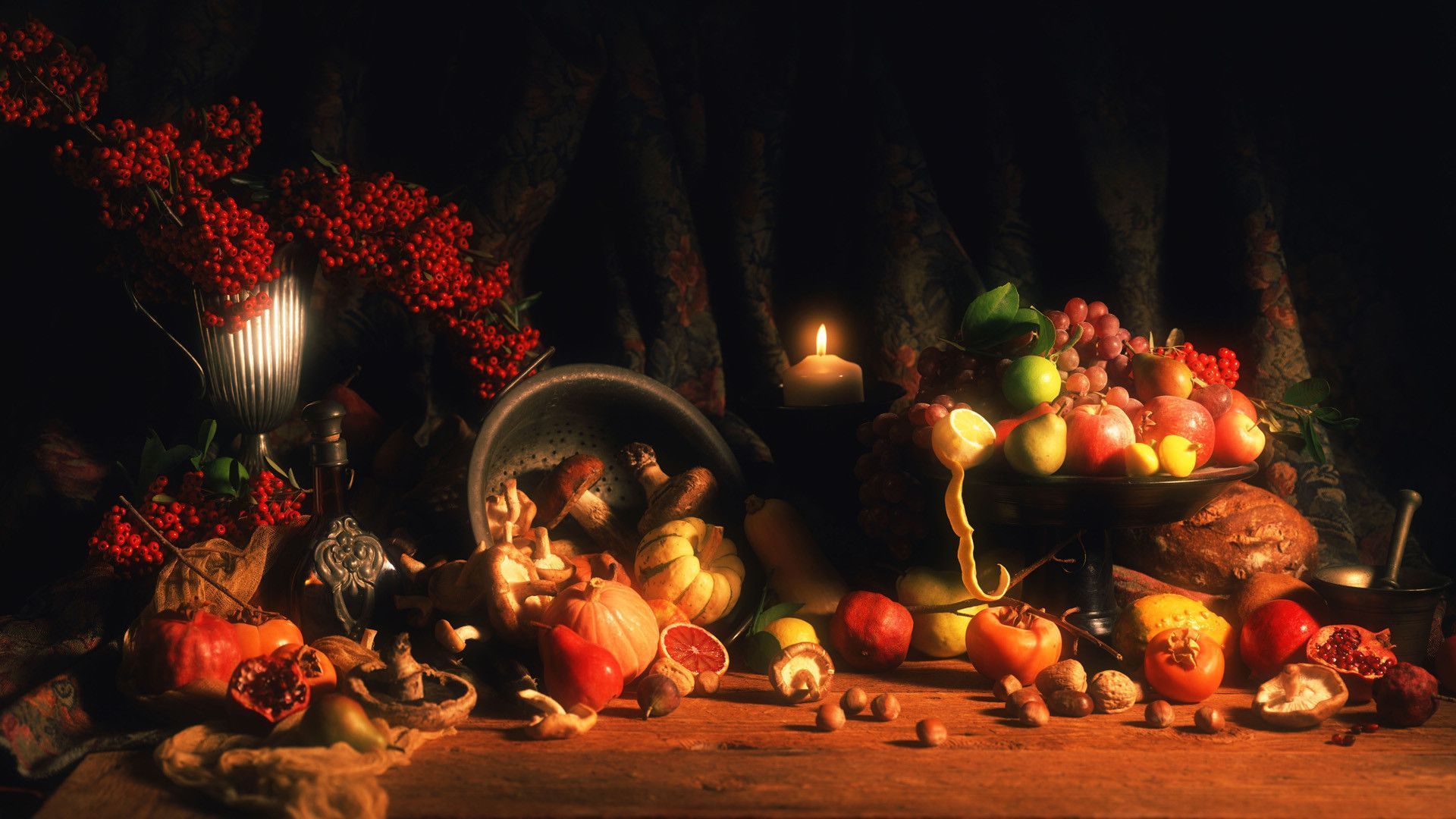Natura morta autunnale con frutta, 1920x1080 1080p, Desktop