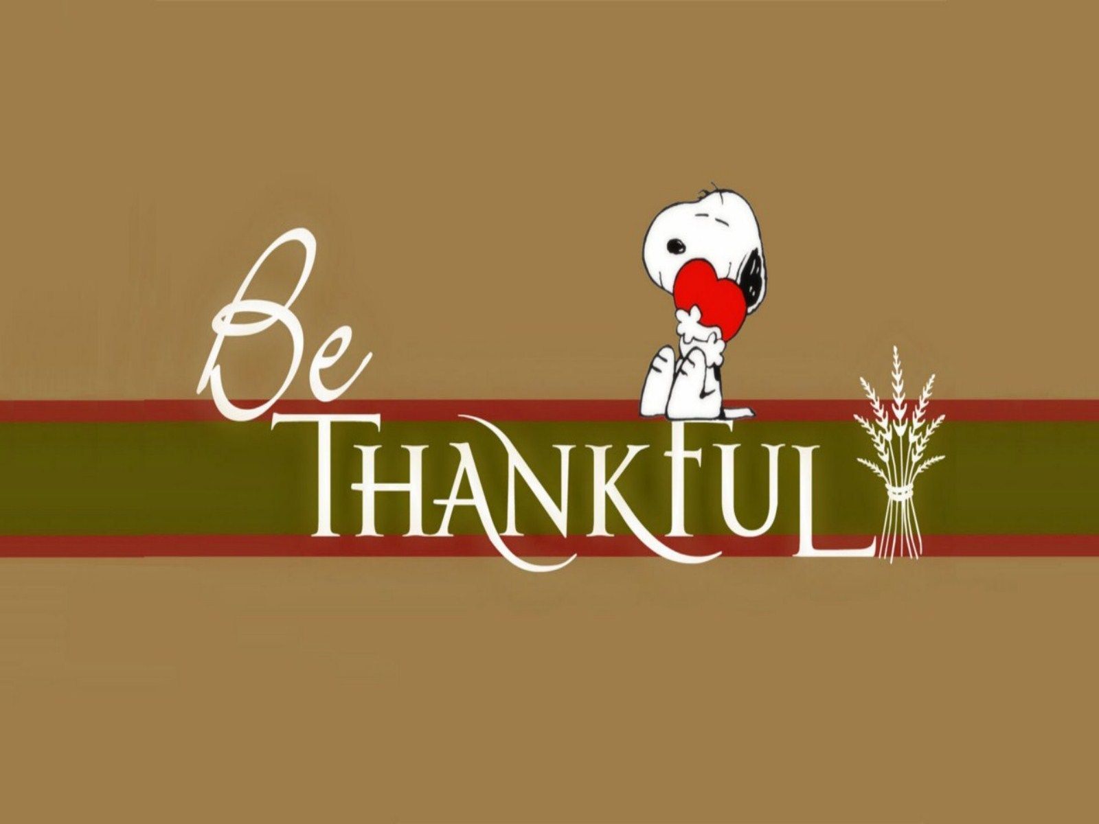 Snoopy Be Thankful ringraziamento, 1600x1200 HD Ready, PC