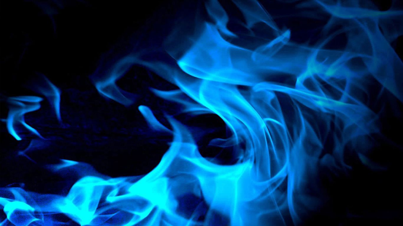 Fiamme blu astratte, 1366x768 720p, PC