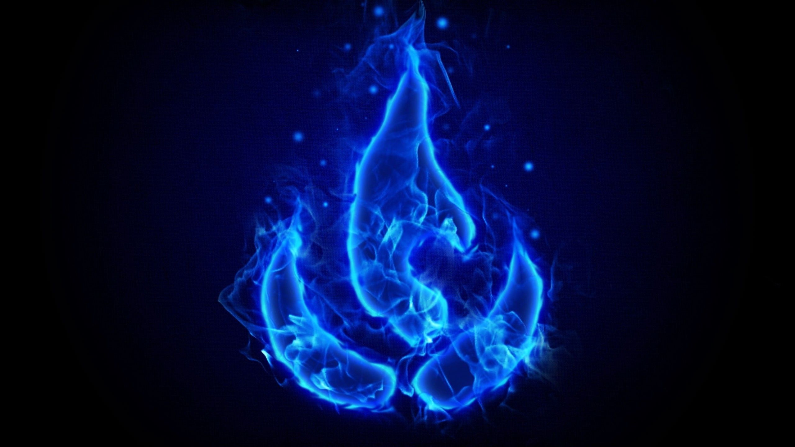 Fiamma blu astratta, 2560x1440 2K, Desktop