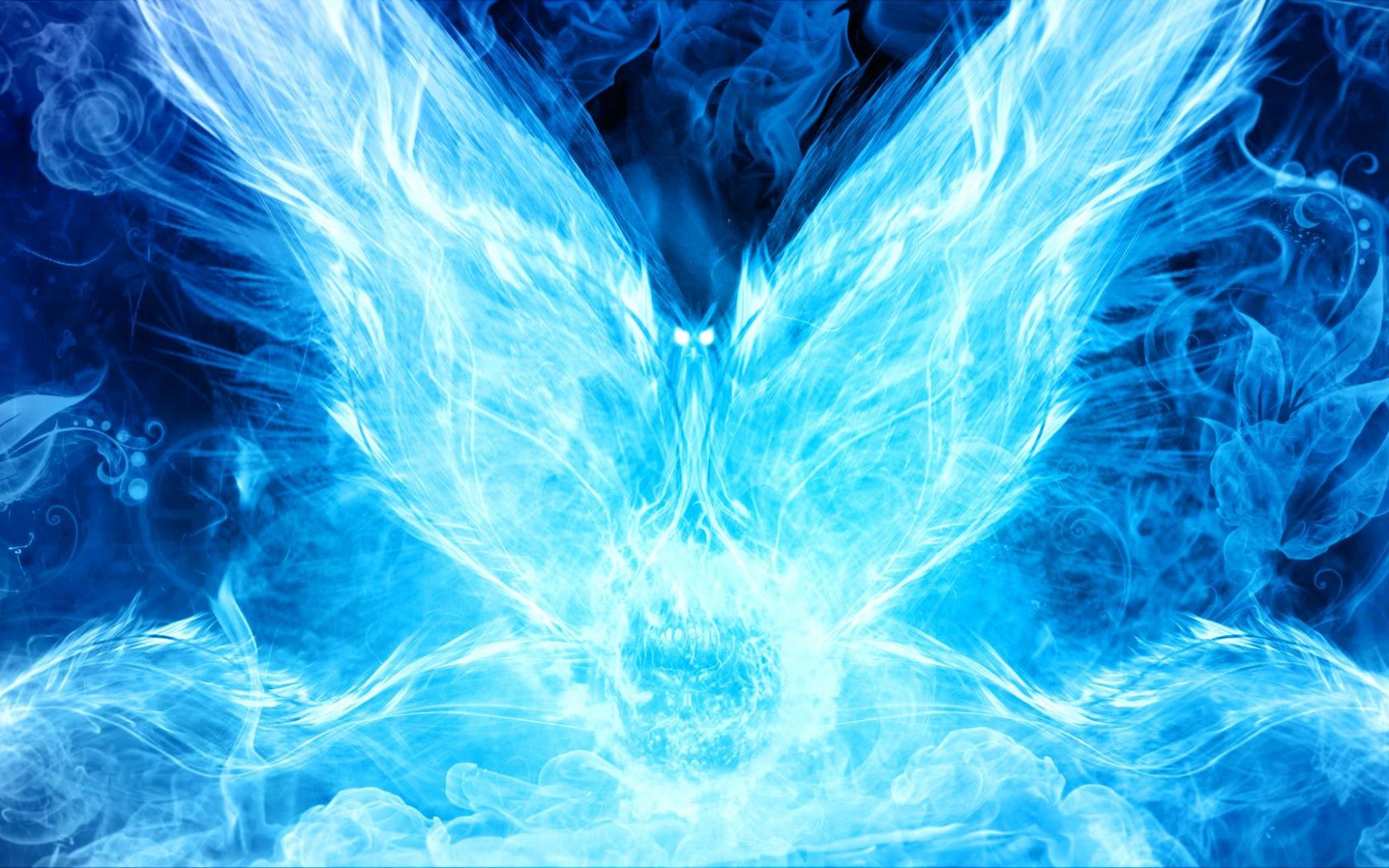 Fenice di fiamme blu, 1680x1050 900p, PC