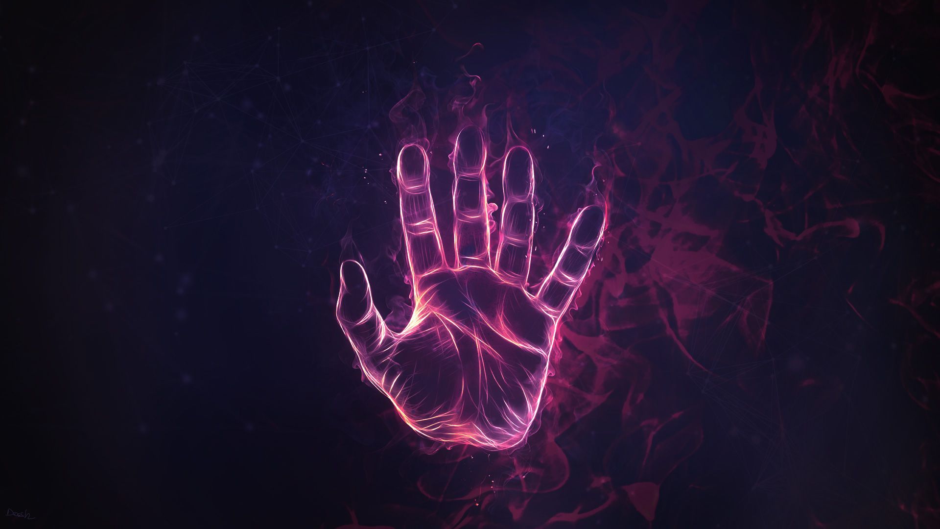 Mano scansione arte digitale, 1920x1080 Full HD 1080p, Desktop