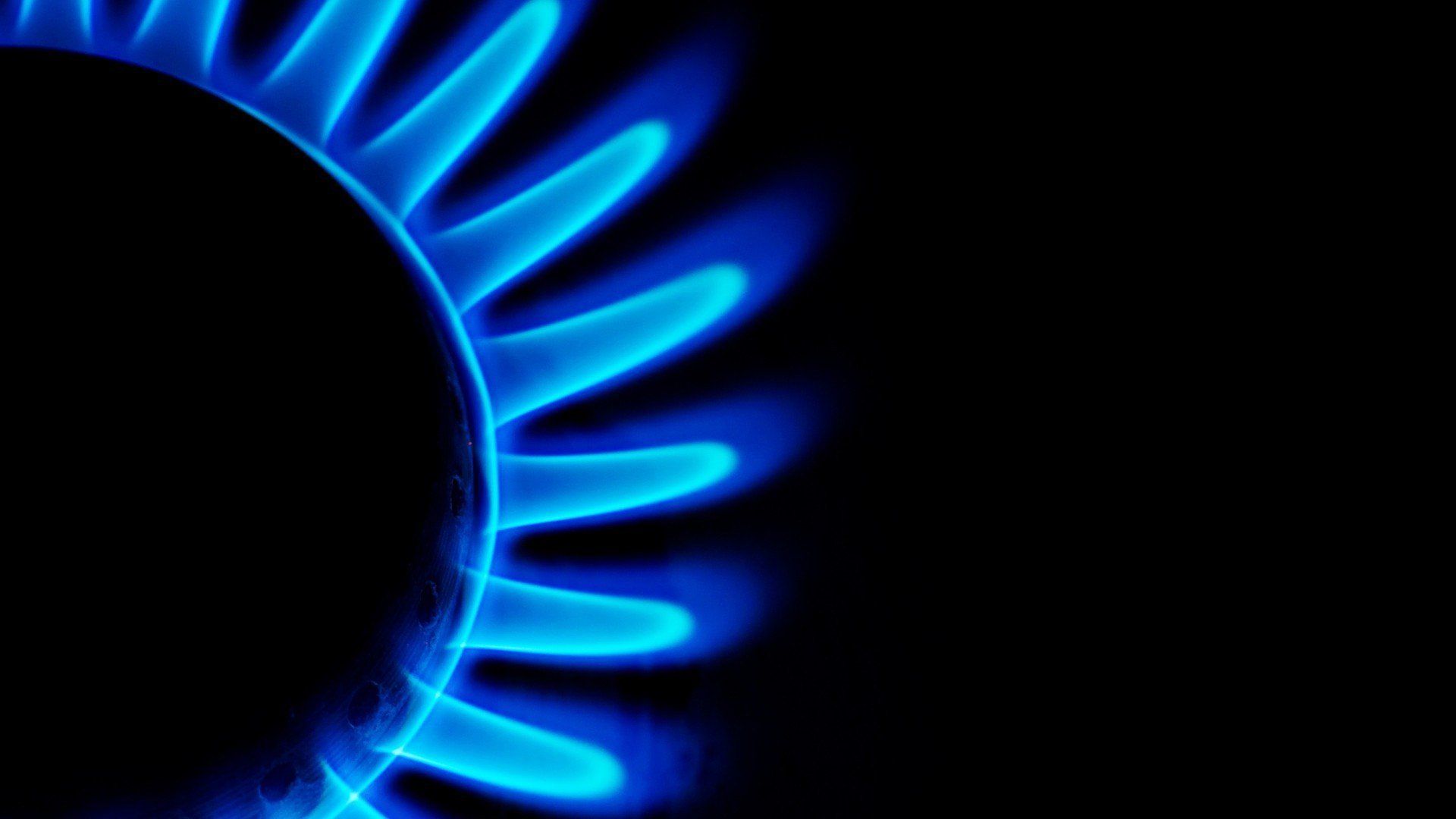 Fiamme blu fornello a gas, 1920x1080 Full HD, PC