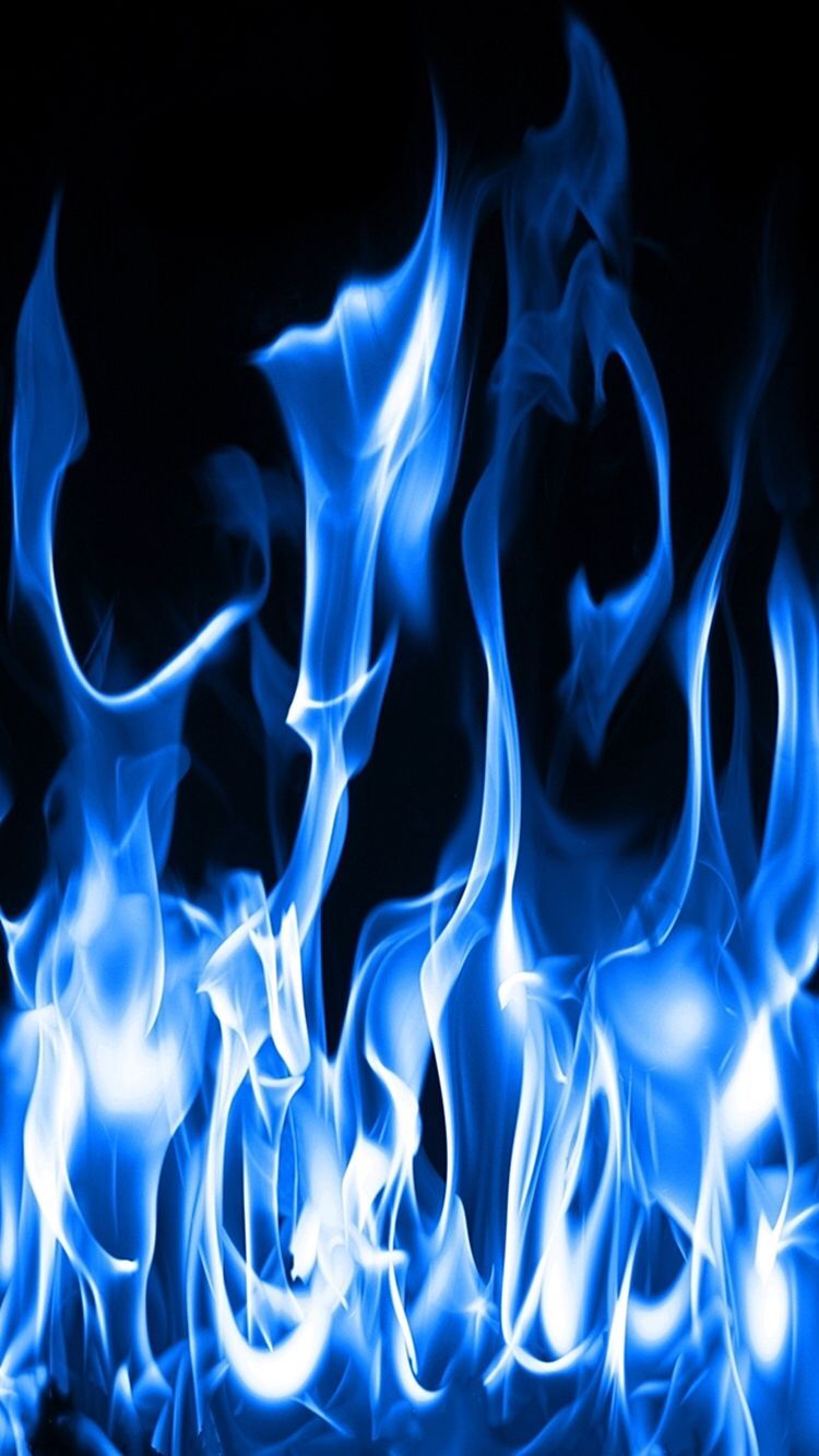 Fiamme blu su nero, 750x1334 Full HD Verticale, iPhone