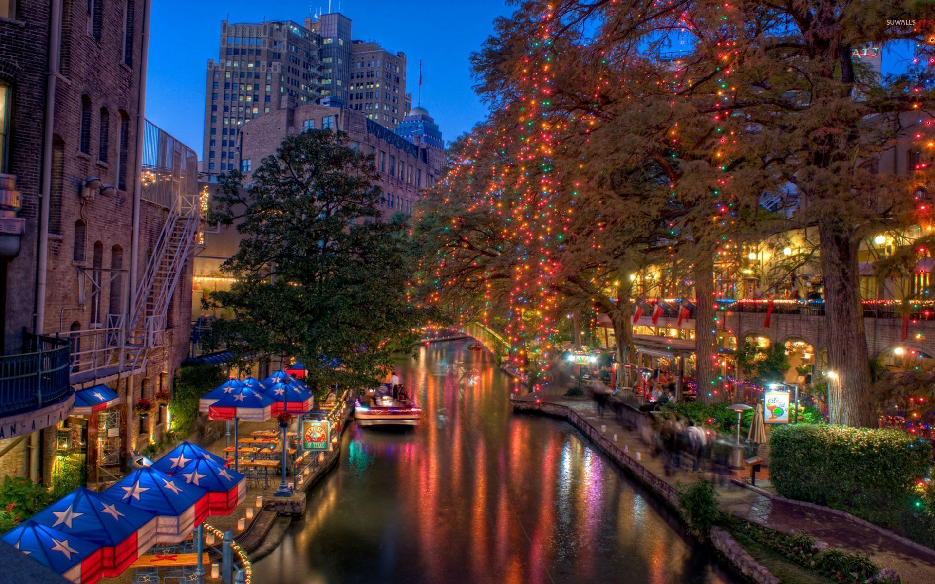 River Walk San Antonio serale, 1920x1200 Full HD+, Desktop