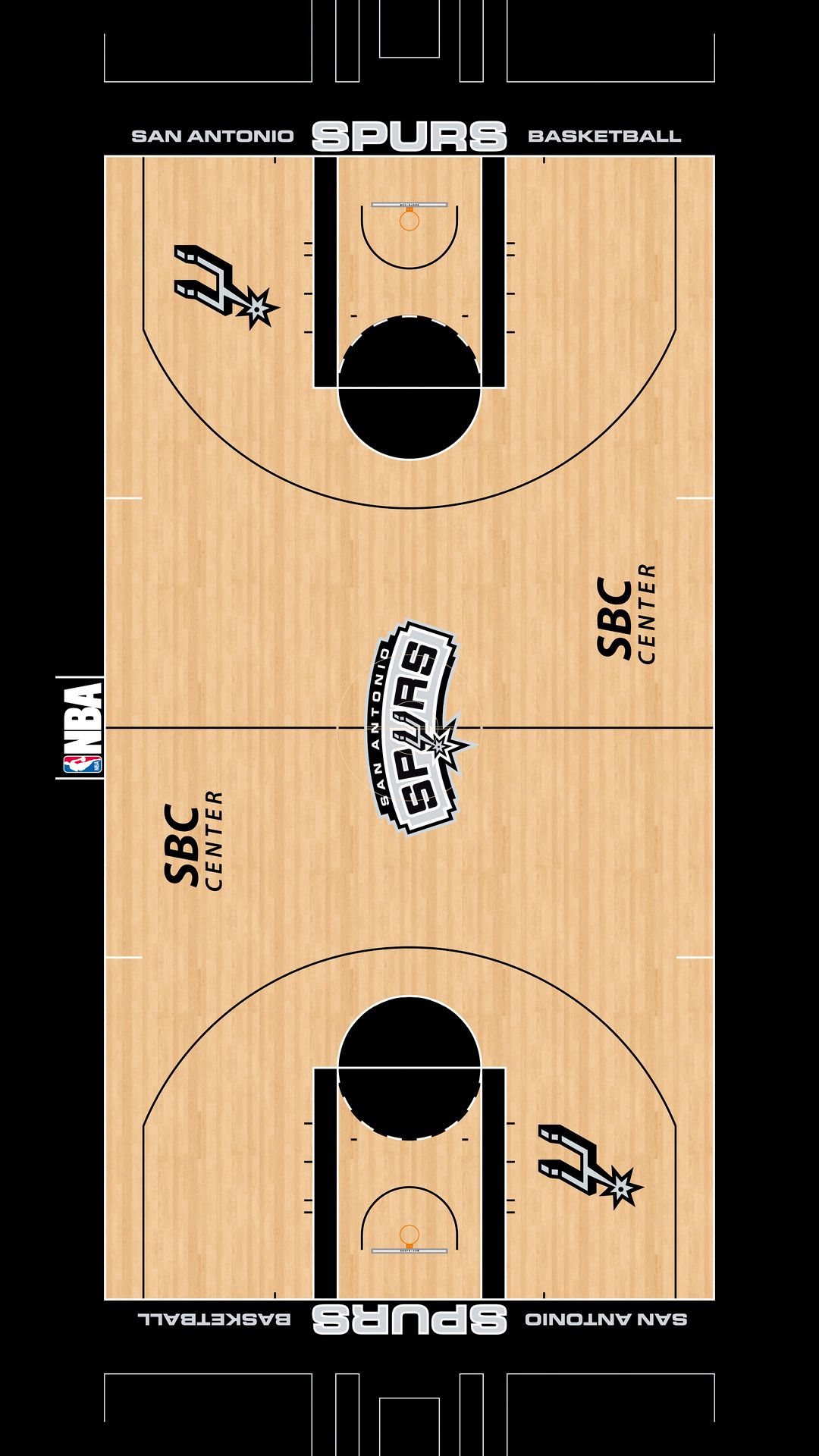 Logo San Antonio Spurs NBA, basket americano, 720x1280 Full HD Verticale, iPhone