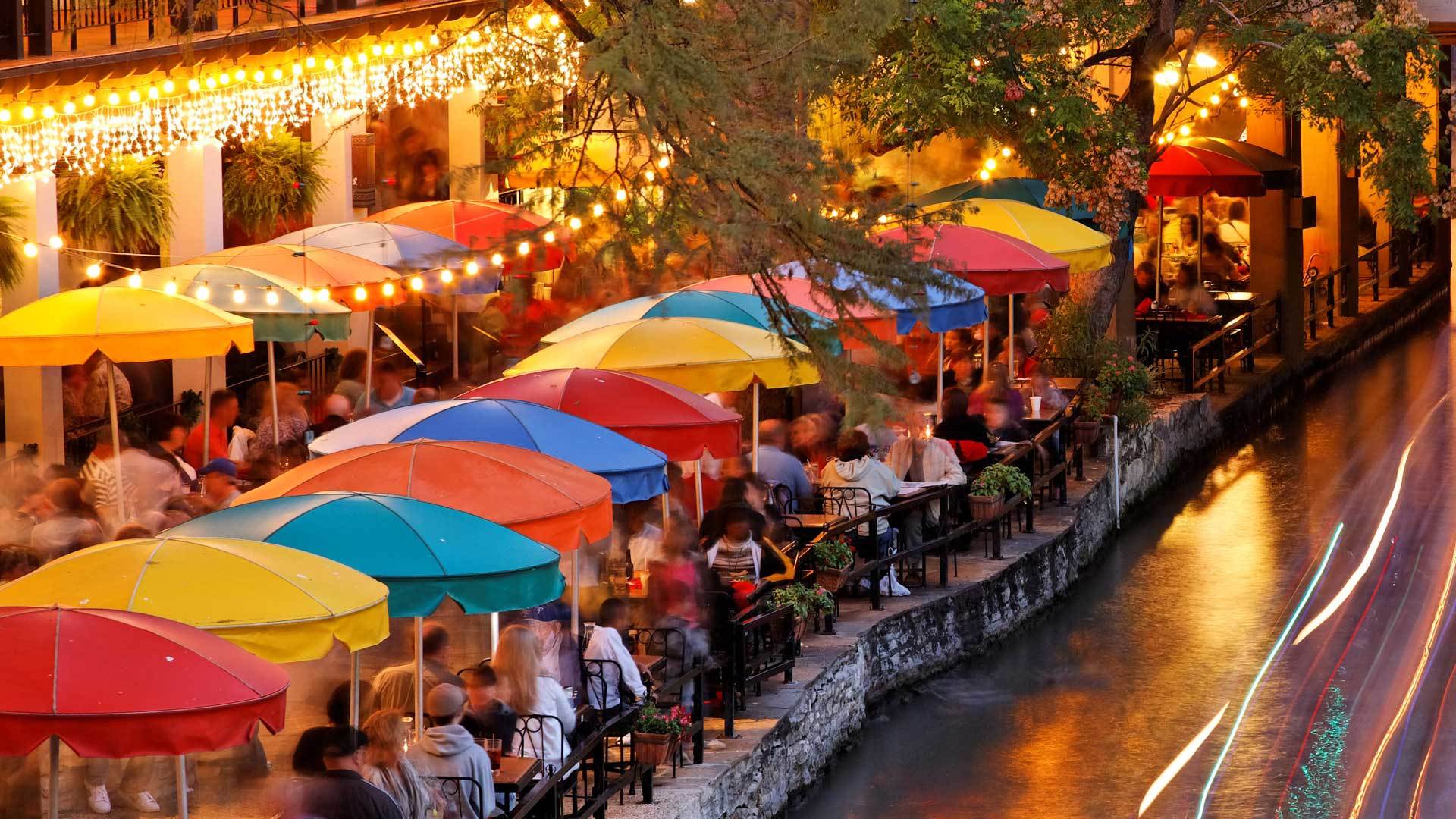 River Walk San Antonio serale, 1920x1080 Full HD, PC Desktop
