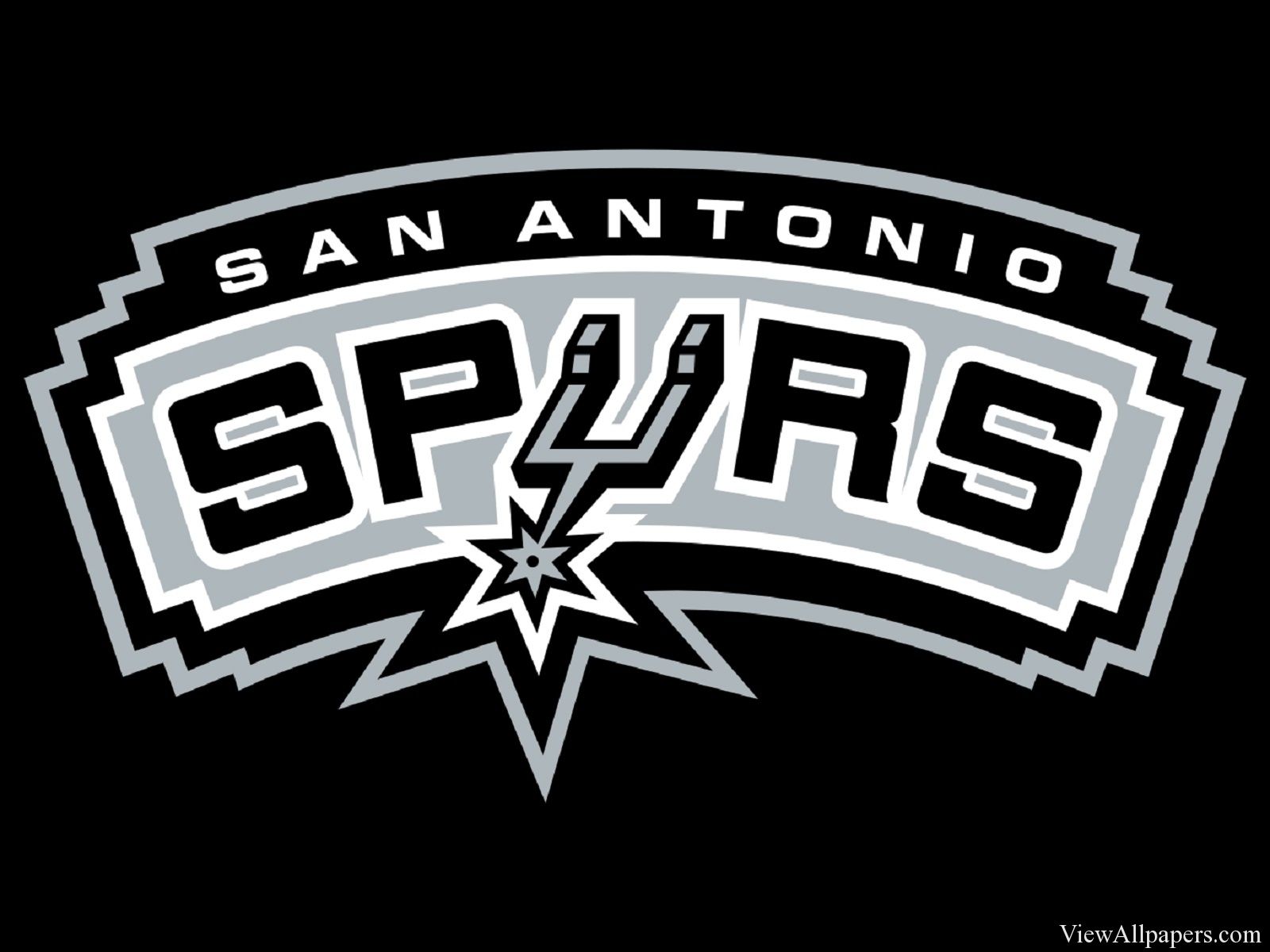 Logo San Antonio Spurs bianco nero, 1365x1024 720p, PC
