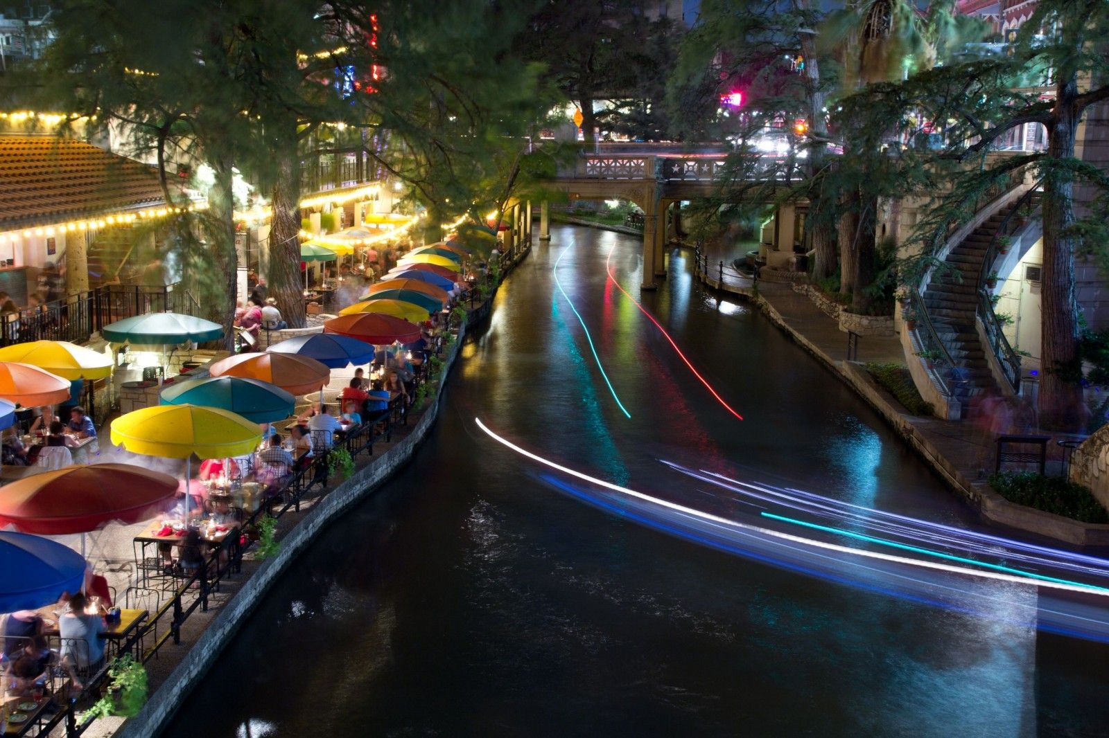 River Walk San Antonio notturno, 1600x1066 HD, Desktop