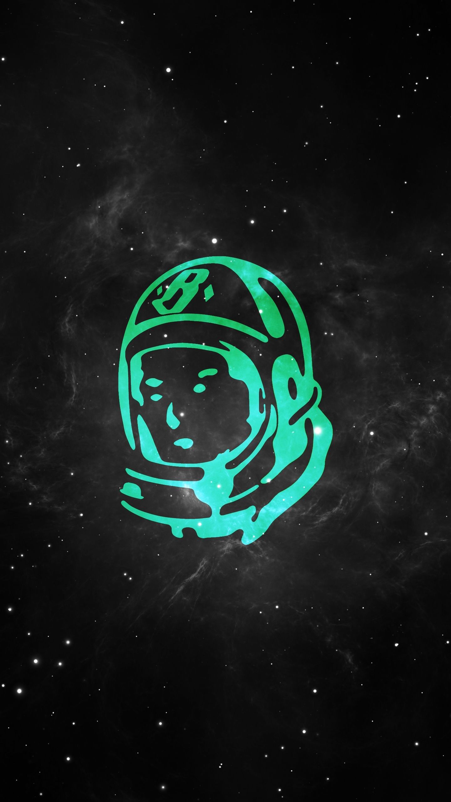 Casco astronauta neon verde spazio, 1440x2560 Verticale, Mobile