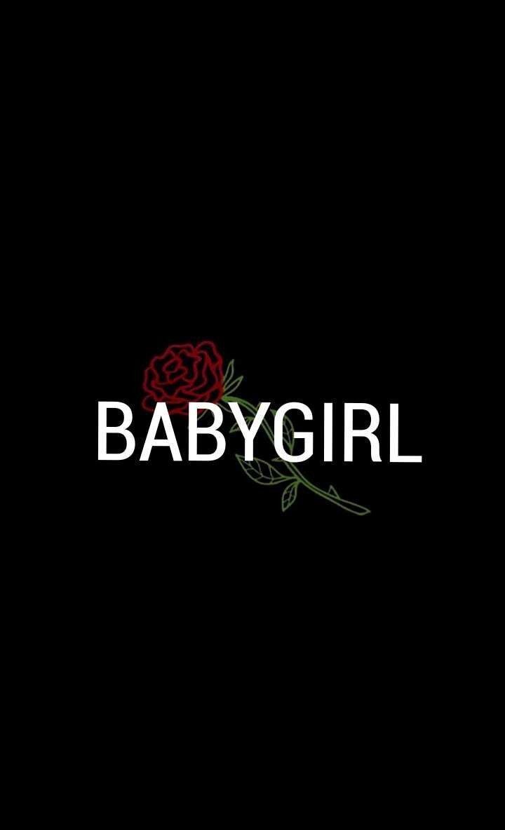 Rosa rossa scritta Babygirl, 720x1184 Full HD Verticale, iPhone