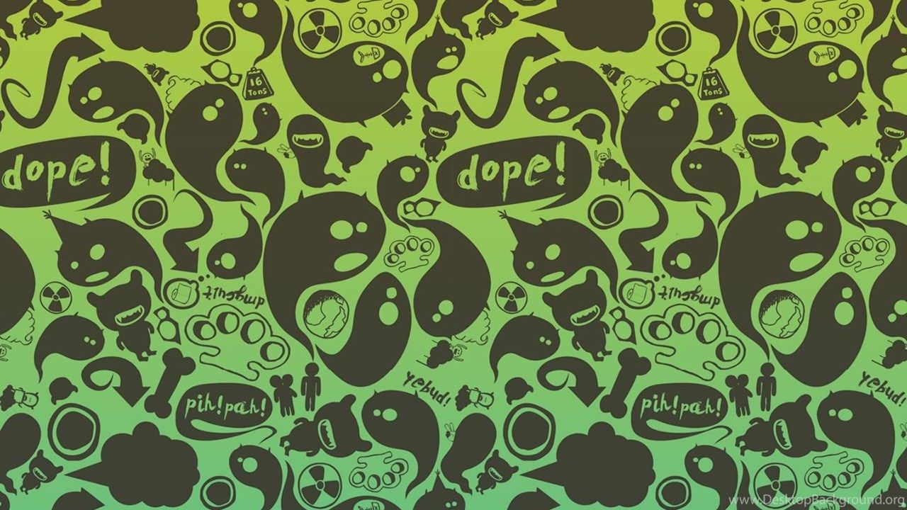 Pattern fantasmi verdi dope, 1280x720 HD, Desktop