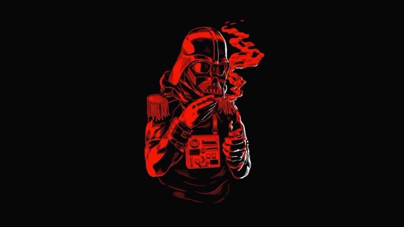 Darth Vader rosso che fuma, 1366x768 720p, PC