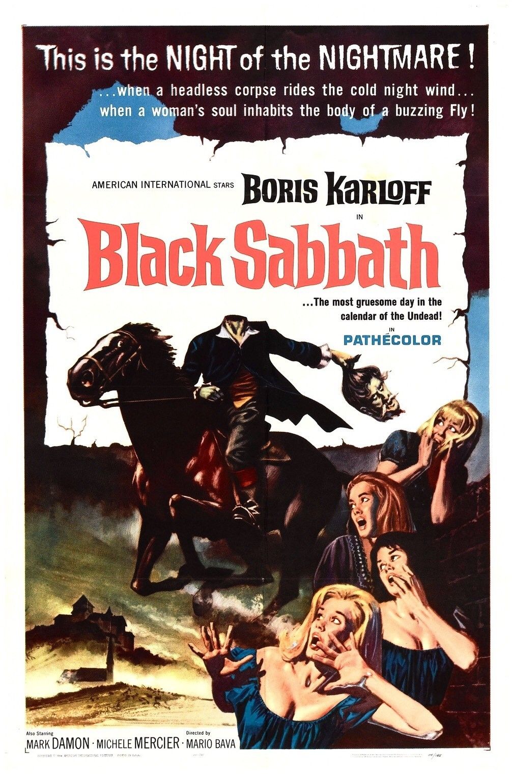 Poster film Black Sabbath 1963, 1006x1520 Verticale, Mobile