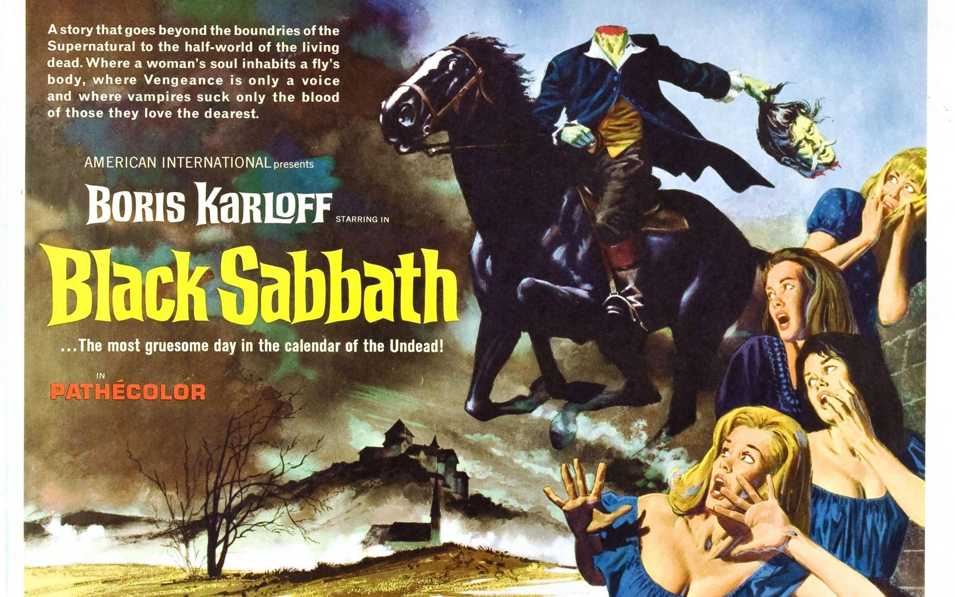 Poster Black Sabbath Boris Karloff, 1920x1200 Full HD+, iMac