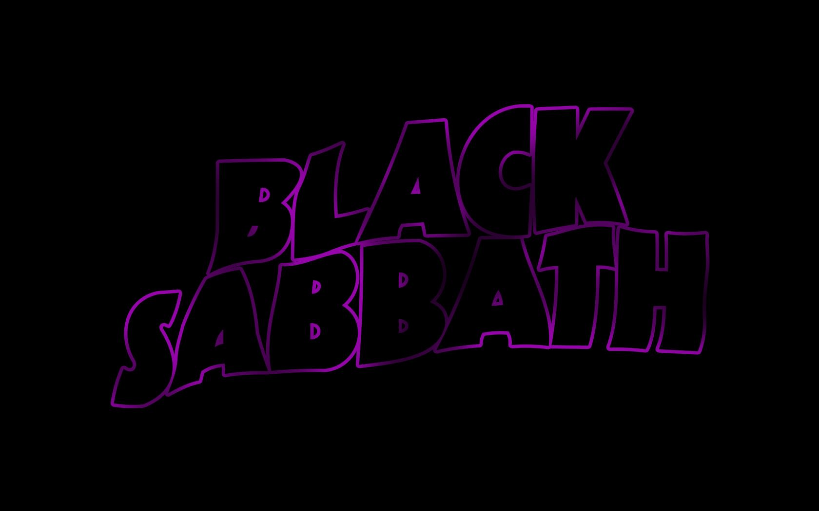 Logo Black Sabbath viola neon, 1680x1050 HD, Desktop