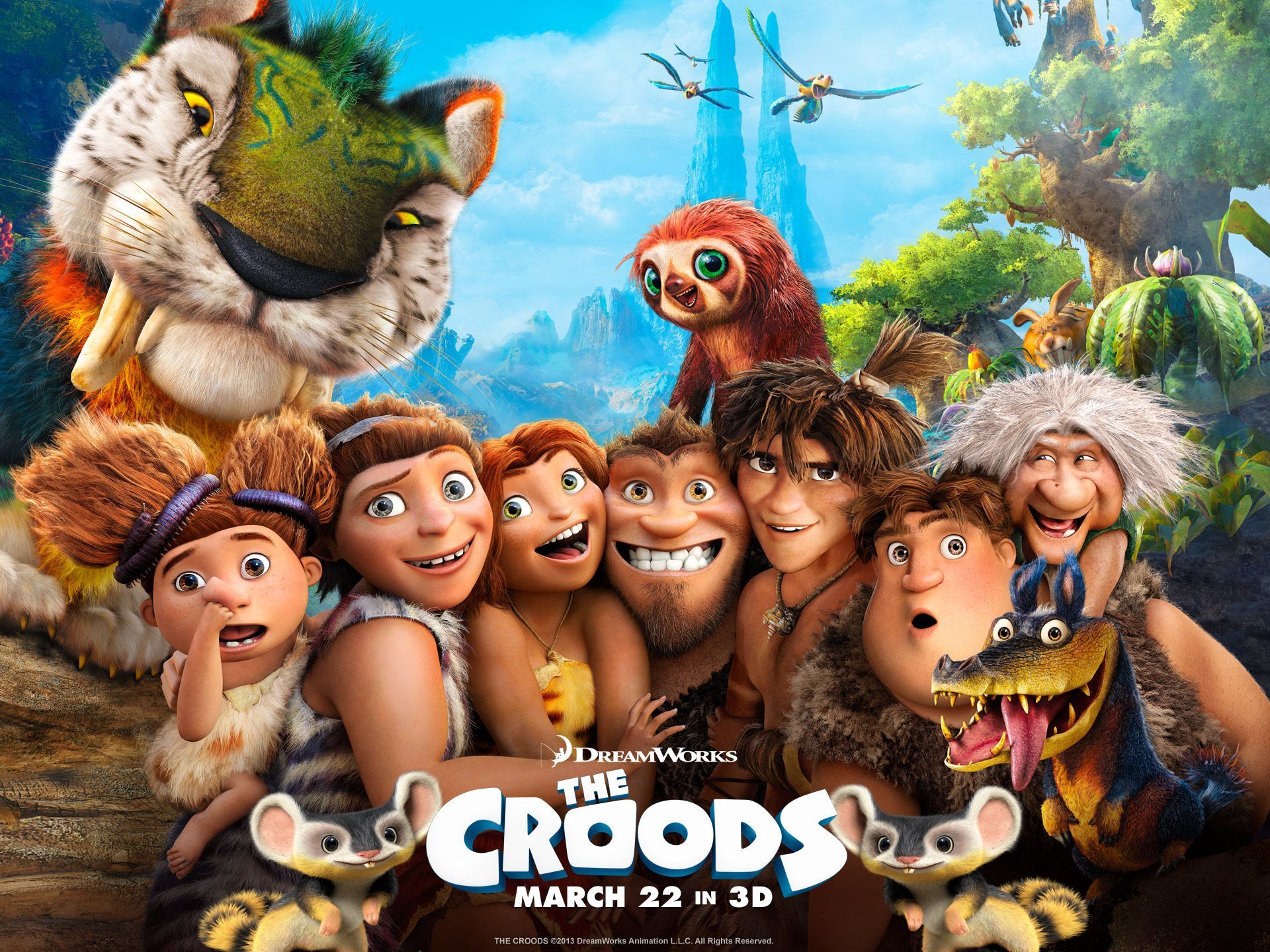 I Croods personaggi animati DreamWorks, 1920x1440 Full HD+, PC