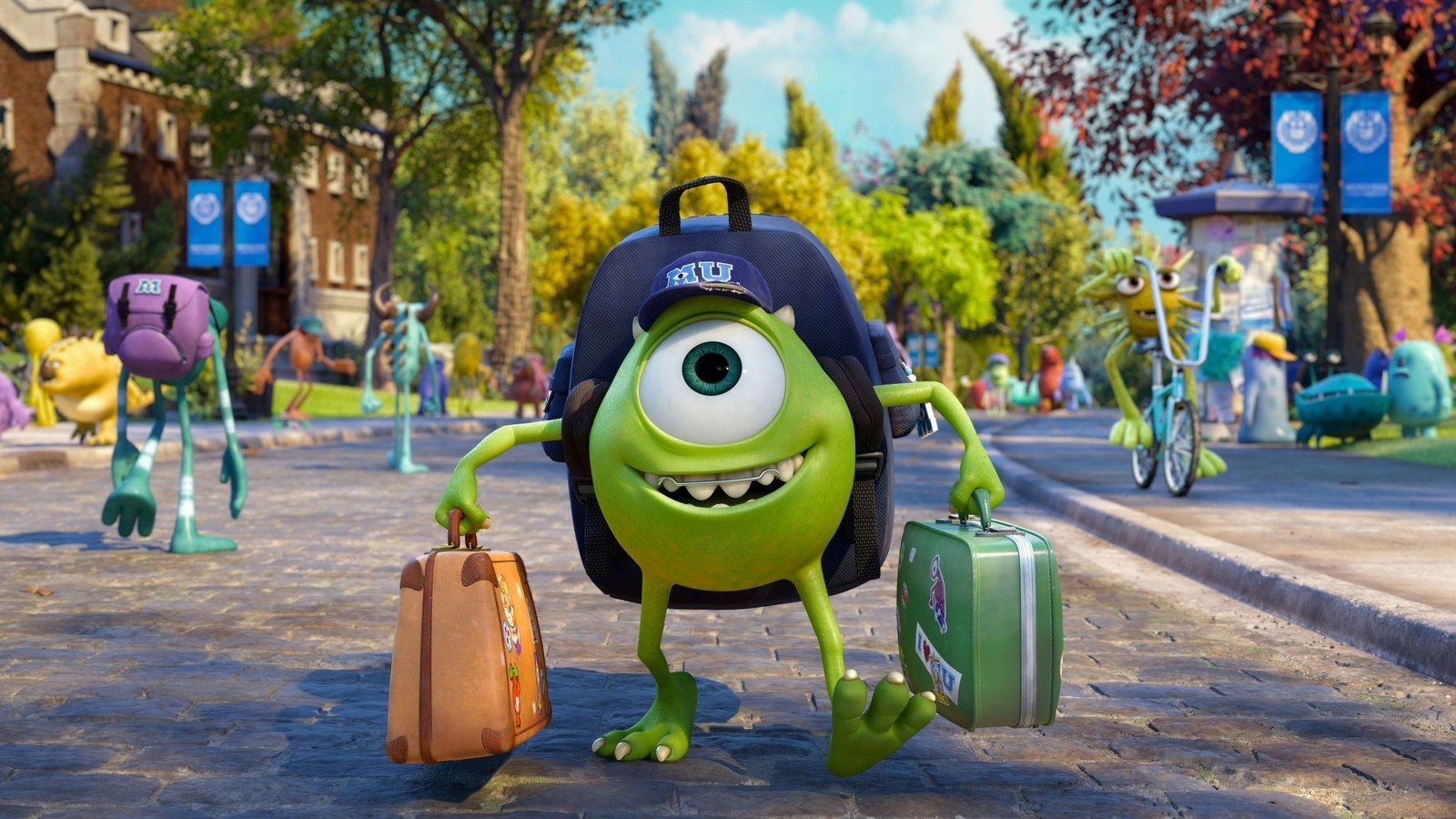 Mike Wazowski Monsters University valigie, 1600x900 900p, PC
