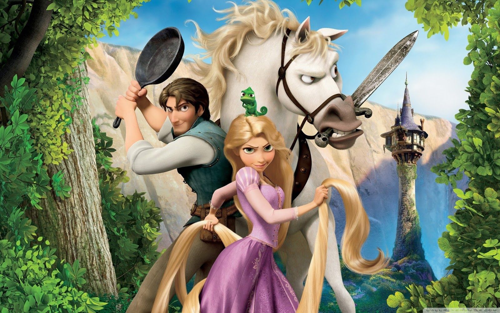 Rapunzel e Flynn, Tangled, 1600x1000 HD, Desktop