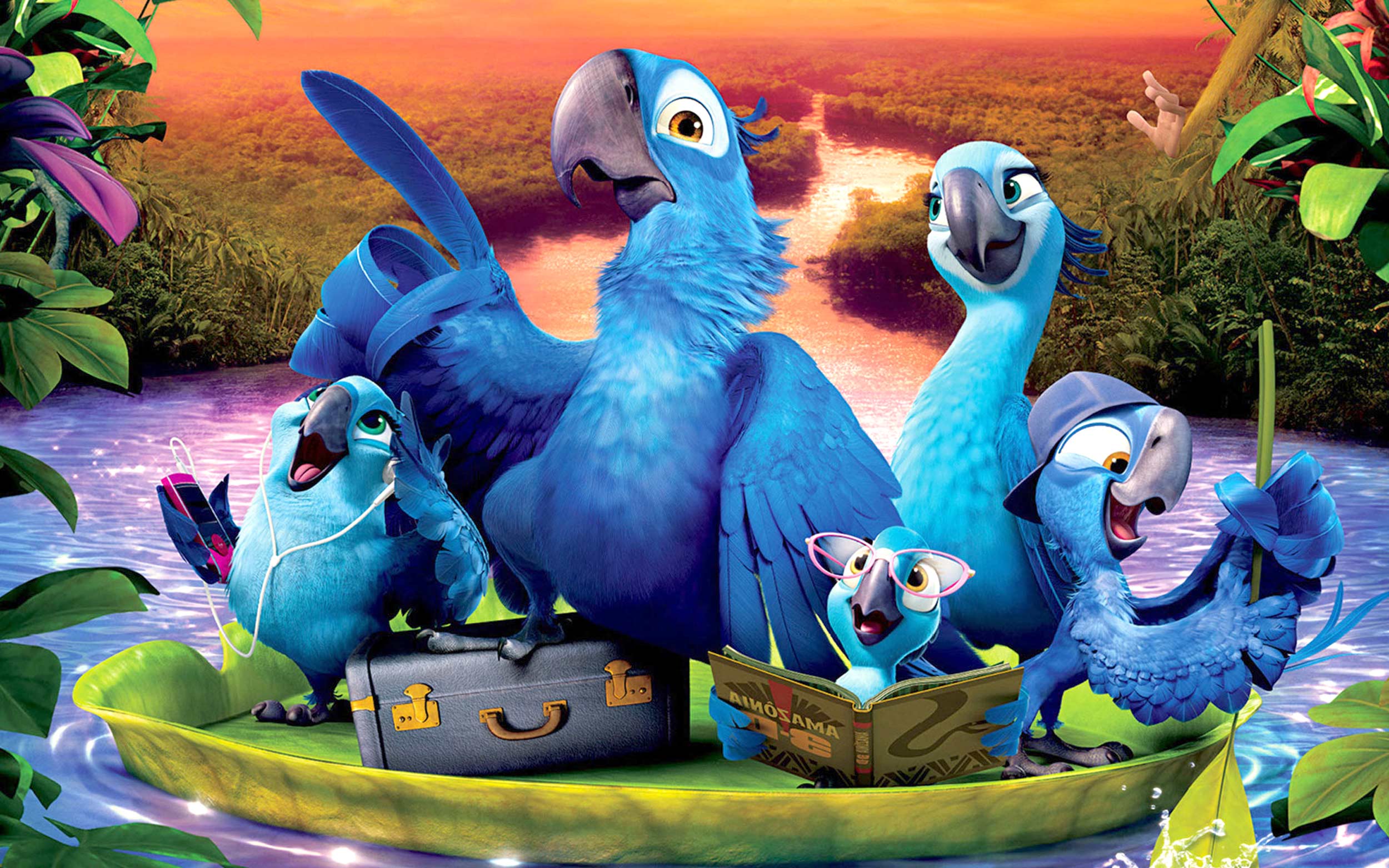 Pappagalli blu Rio 2, 2500x1563 alta risoluzione, Laptop