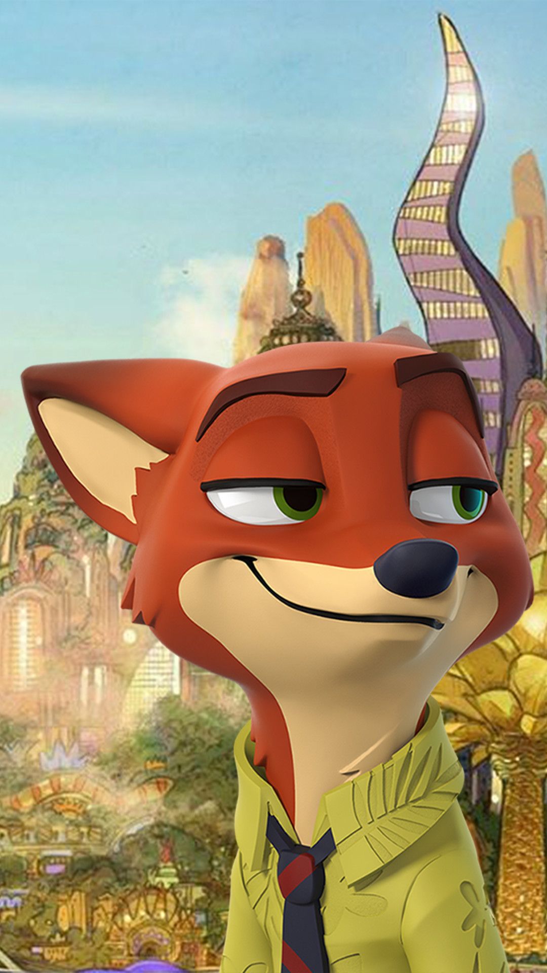 Nick Wilde Zootopia volpe, Judy Hopps, 1080x1920 Full HD Verticale, Smartphone