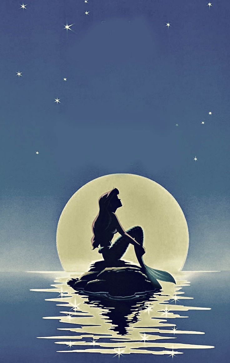 Sirenetta silhouette luna notte, 736x1163 Full HD Verticale, iPhone Air