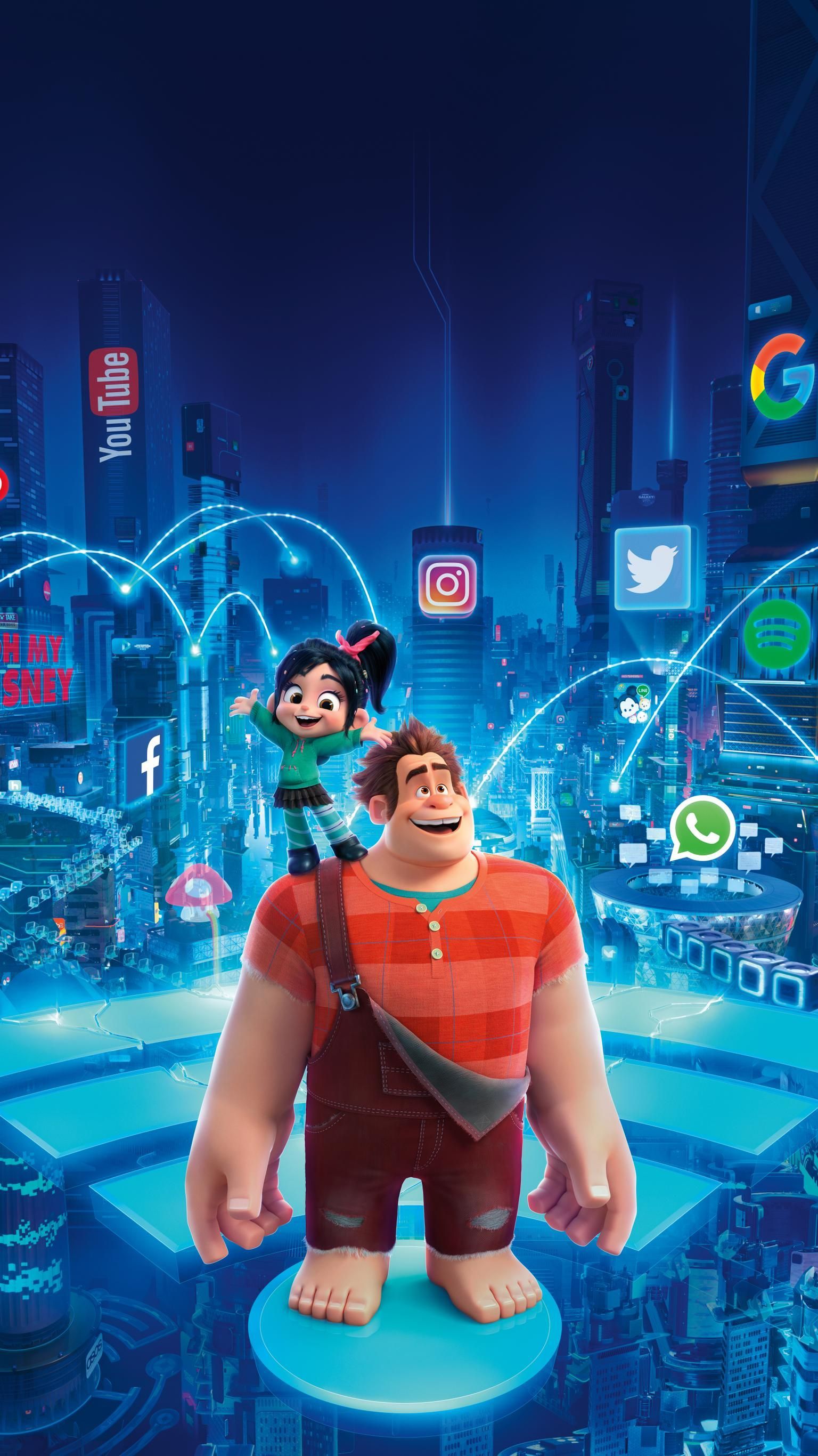 Ralph e Vanellope, Internet, 1536x2732 Verticale, Telefono