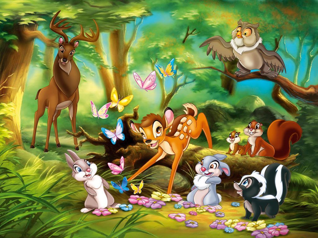 Bambi e amici nel bosco, 1024x768 HD, PC Desktop