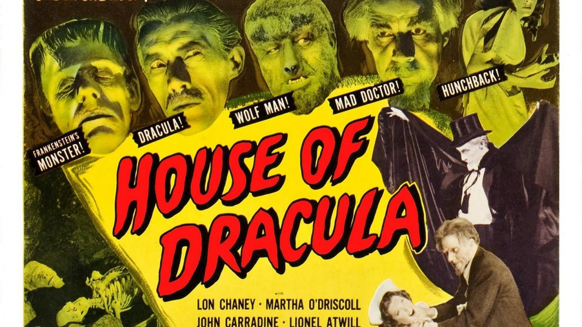 Poster House of Dracula horror, 1920x1080 Full HD, Desktop