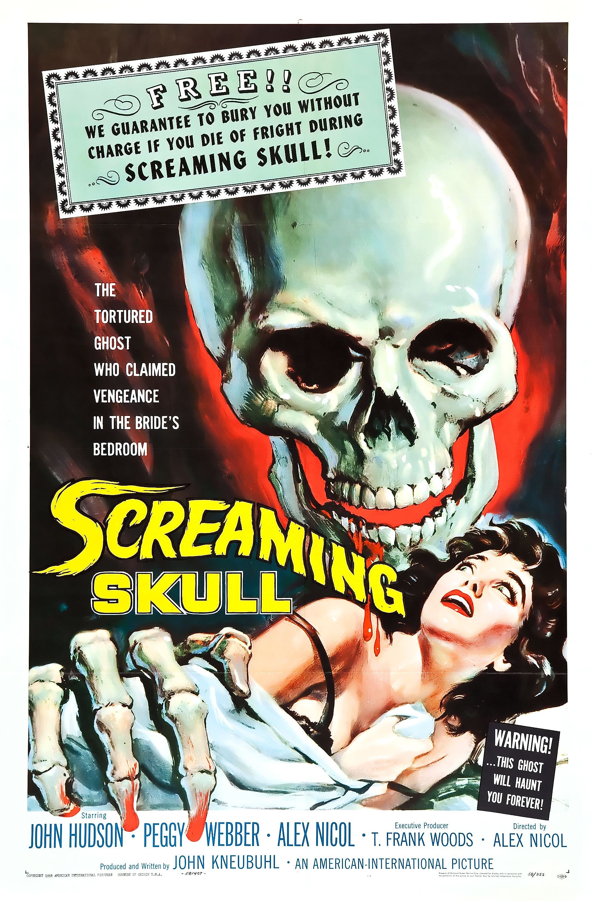 Poster Screaming Skull anni 50, 1951x2970 Verticale, Mobile