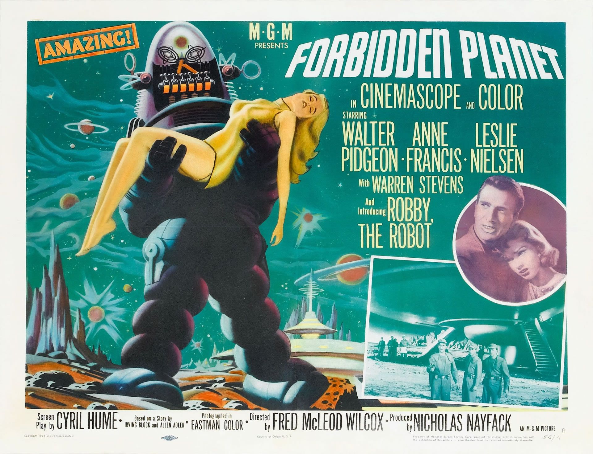 Poster Forbidden Planet Robby robot, 1920x1473 Full HD+ WUXGA, Laptop