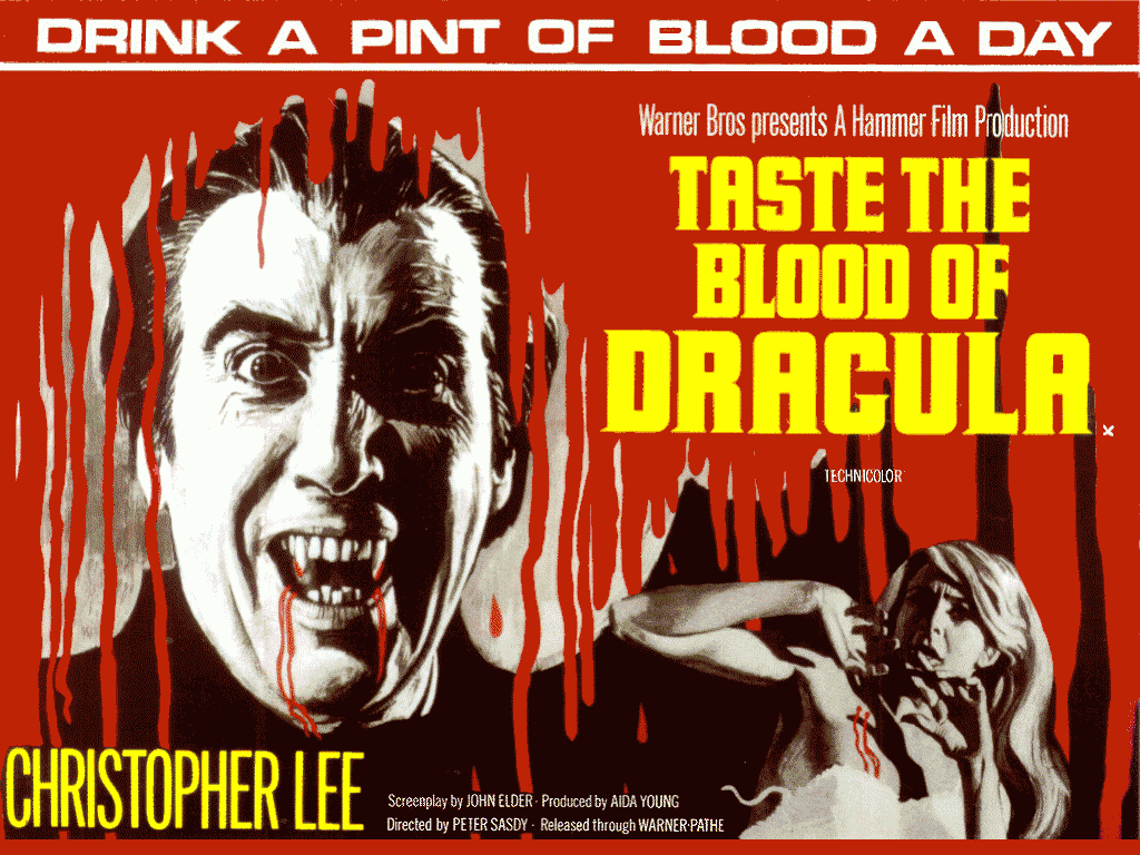 Locandina Dracula horror anni '50, 1024x768 HD, iMac